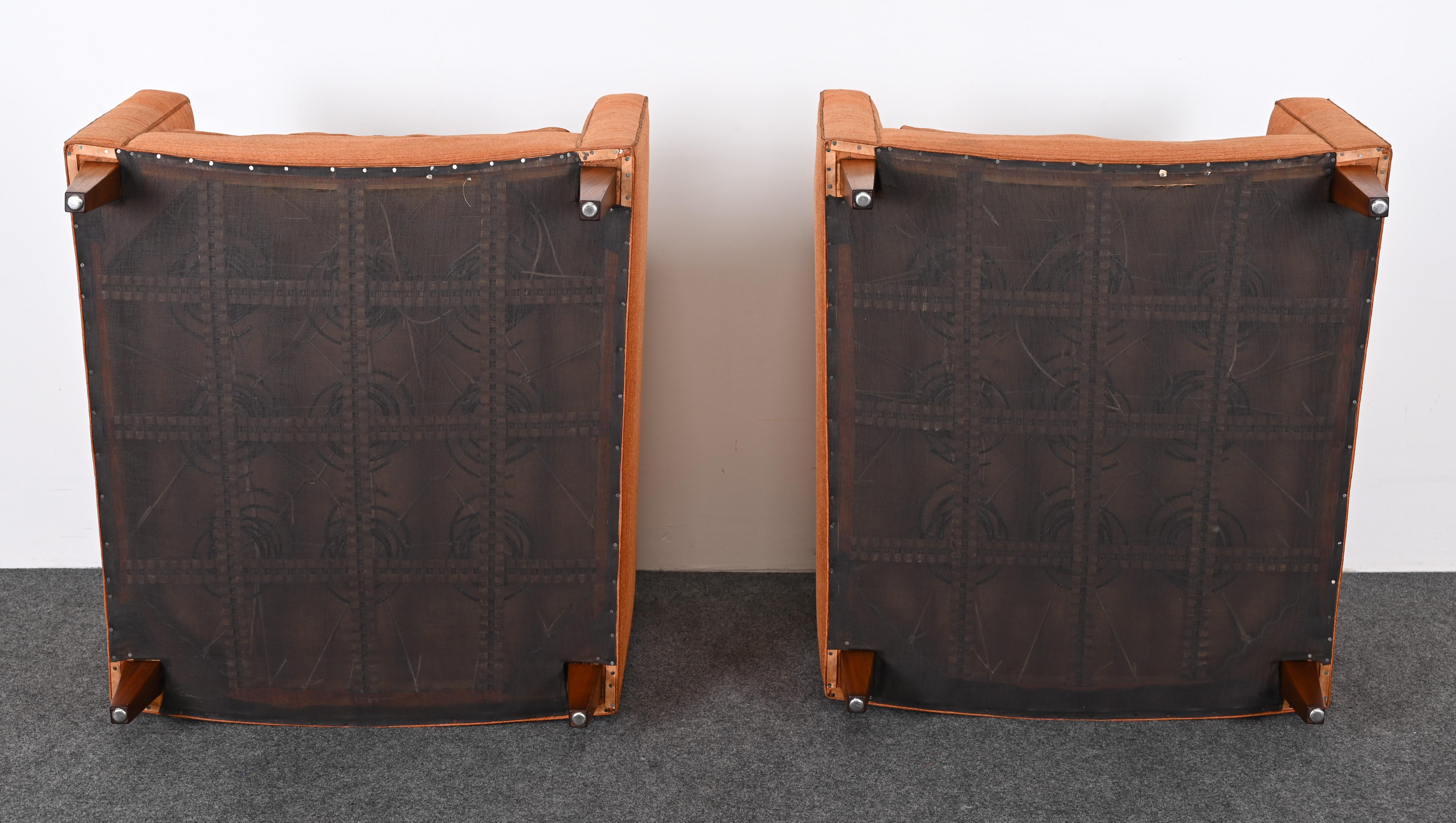 Edward Wormley pour Dunbar Paire de chaises à accoudoirs ou de chaises longues, années 1950 en vente 5