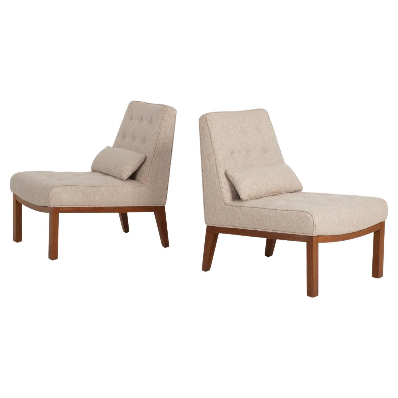 Edward Wormley for Dunbar Pair of Slipper Chairs 1950's