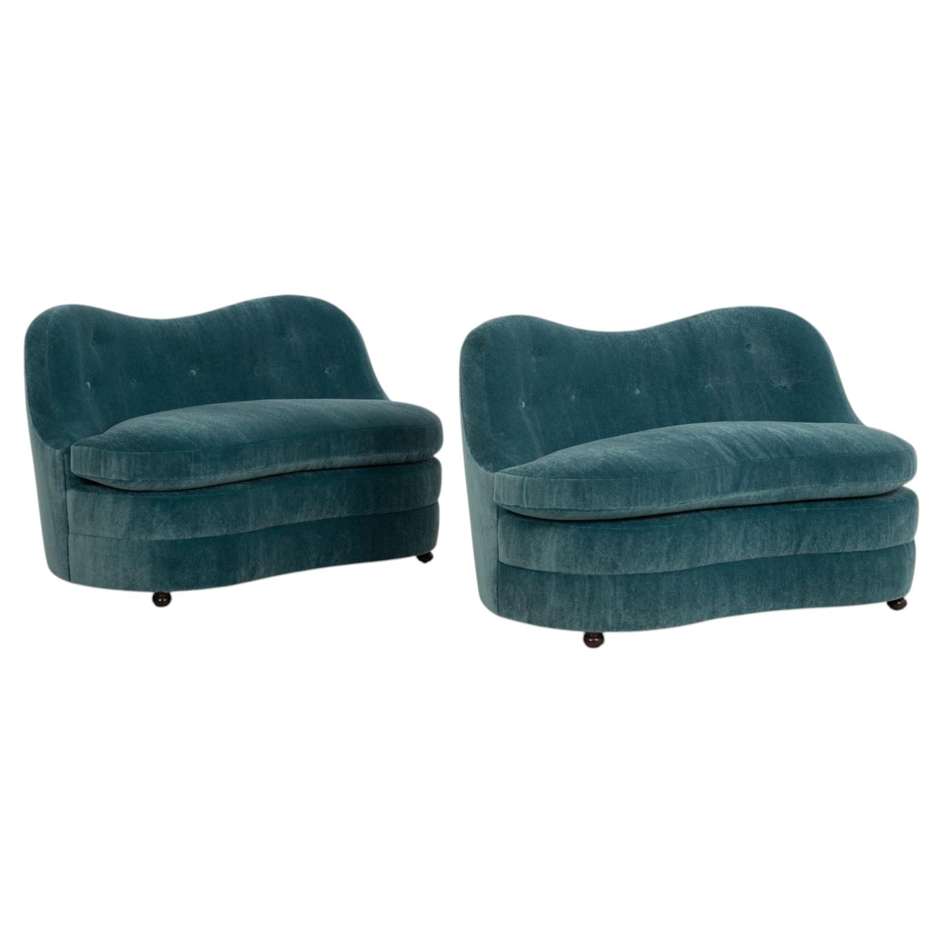 Edward Wormley Style Pair of Sofas, 1945 For Sale