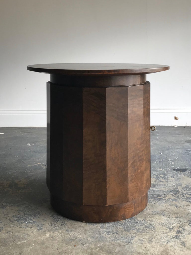 Edward Wormley for Dunbar Pedestal Table/ Bar with Key For Sale 2