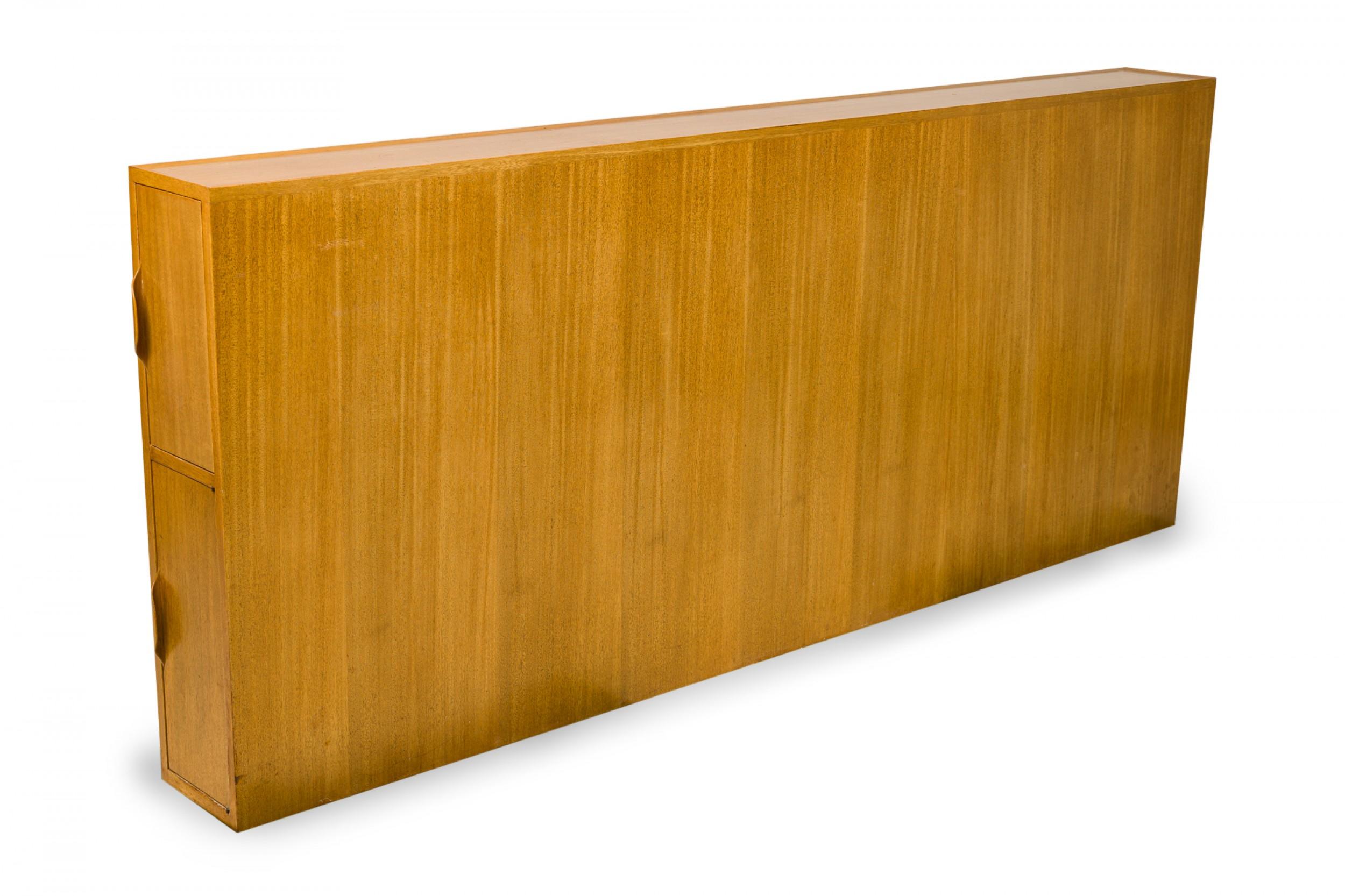 American Edward Wormley for Dunbar Queen Size Wooden Storage Headboard For Sale