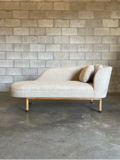 Edward Wormley for Dunbar Rare Chaise Lounge in Bouclé and Ash