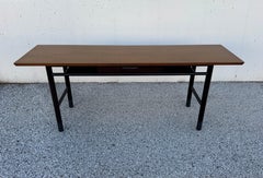 Edward Wormley for Dunbar Refinished Two-Tone Console or Sofa Table with Drawer