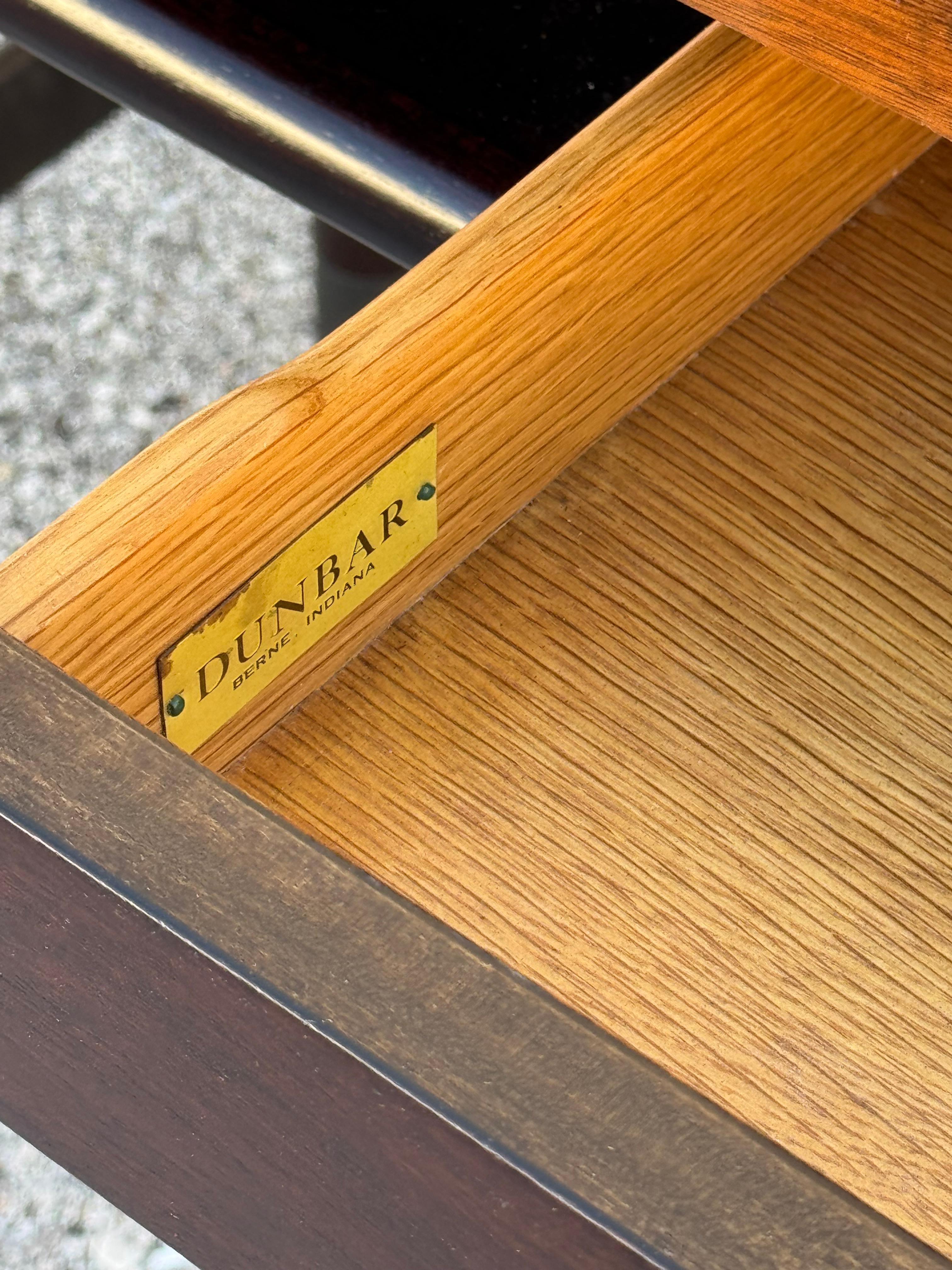 Mid-20th Century Edward Wormley for Dunbar Refinished Two-Tone Console or Sofa Table with Drawer For Sale