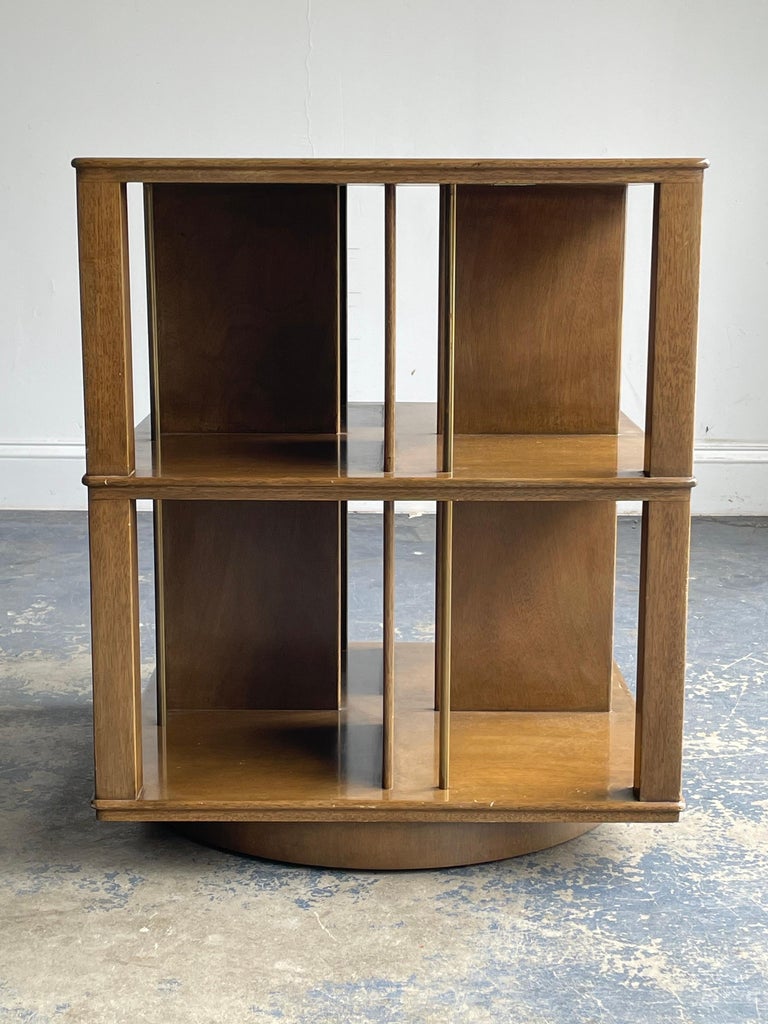 Edward Wormley for Dunbar Revolving Bookcase Table (1/2) For Sale 4