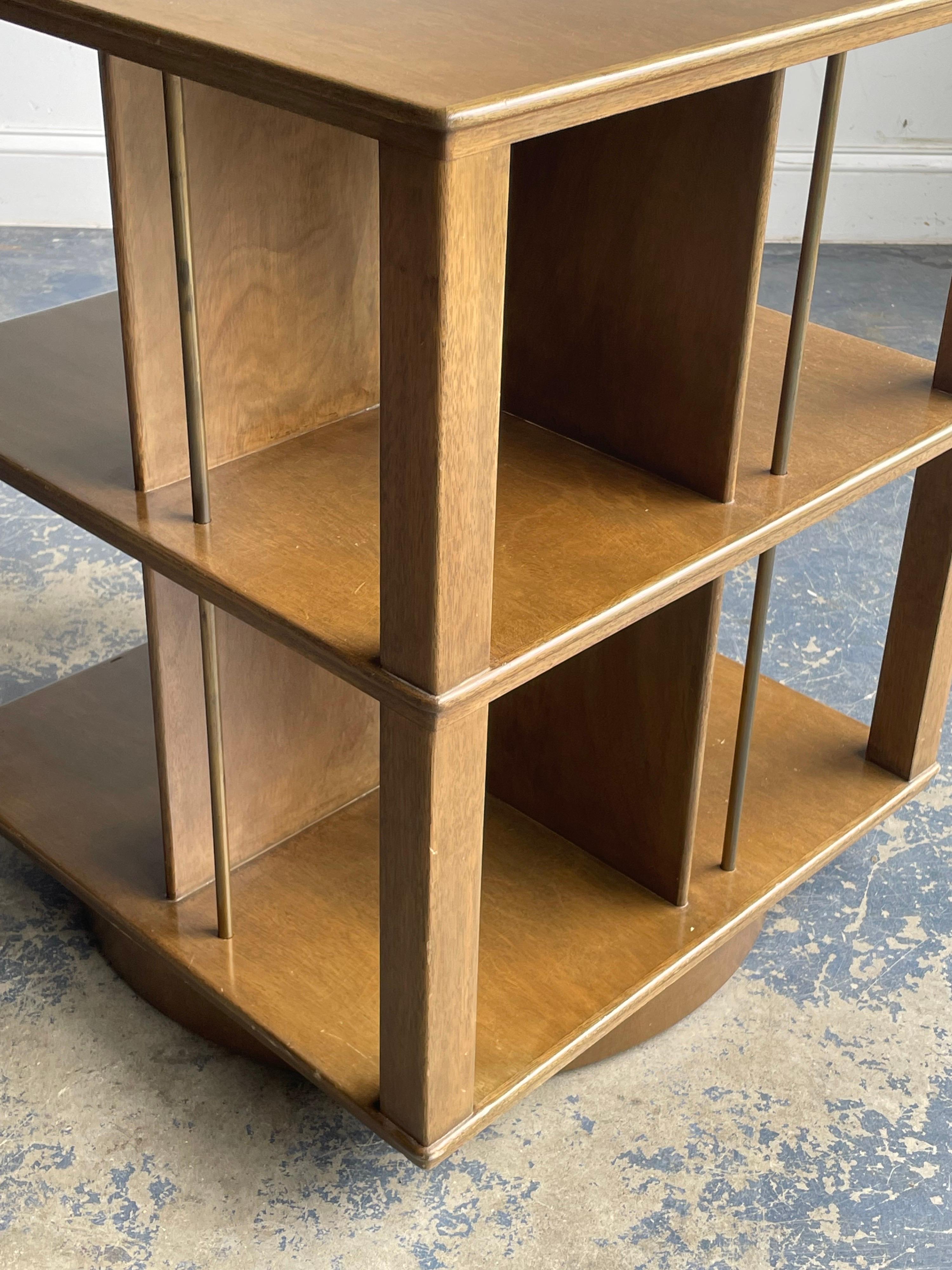 Mid-20th Century Edward Wormley for Dunbar Revolving Bookcase Table (1/2)