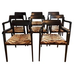 Edward Wormley for Dunbar Riemerschmid Set of 8 dining armchairs dark mahogany