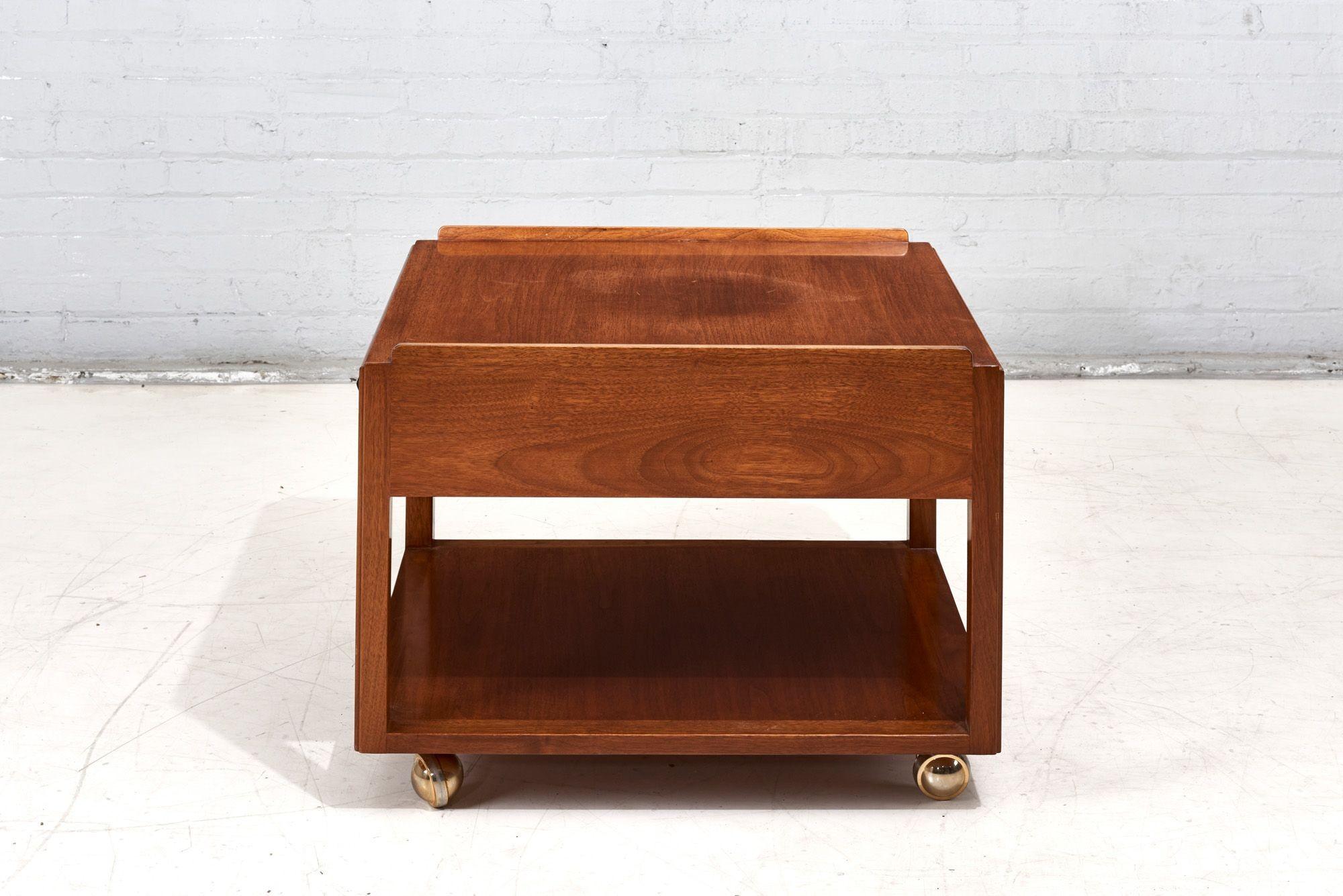 Mid-20th Century Edward Wormley for Dunbar Rolling Side/End Table, 1960