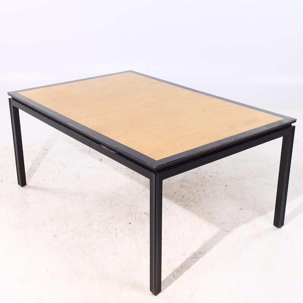 Edward Wormley for Dunbar Rosewood and Ebonized Oak Dining Table with 2 Leaves For Sale 4