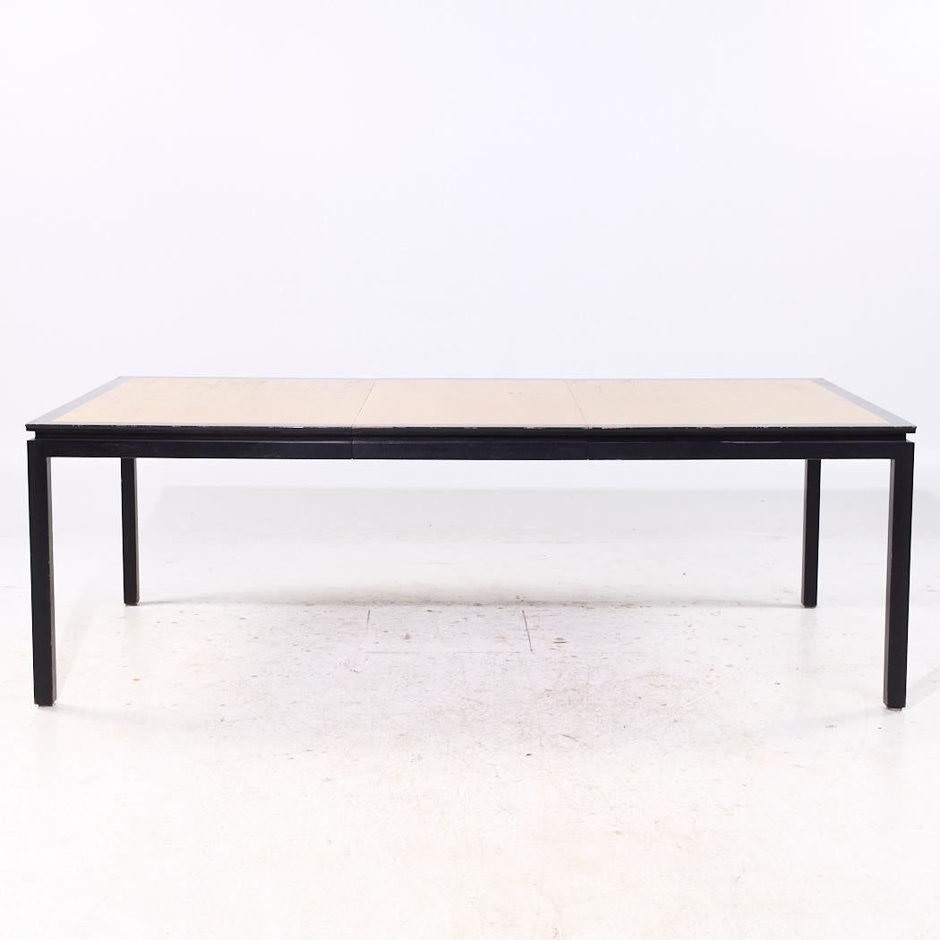 Edward Wormley for Dunbar Rosewood and Ebonized Oak Dining Table with 2 Leaves For Sale 6