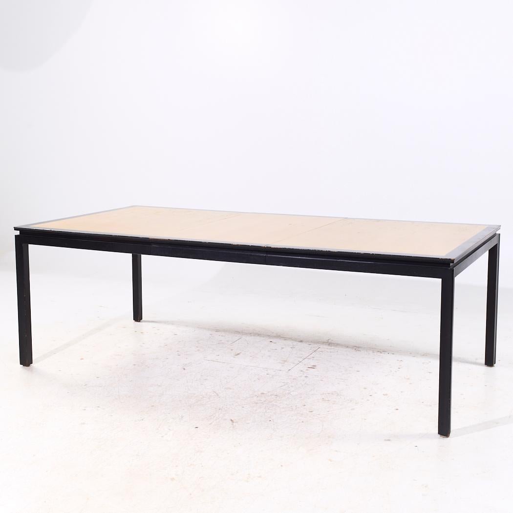 Edward Wormley for Dunbar Rosewood and Ebonized Oak Dining Table with 2 Leaves For Sale 7