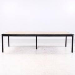 Edward Wormley for Dunbar Rosewood and Ebonized Oak Dining Table with 2 Leaves