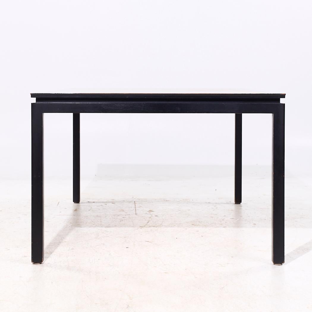 Edward Wormley for Dunbar Rosewood and Ebonized Oak Dining Table with 2 Leaves For Sale 2
