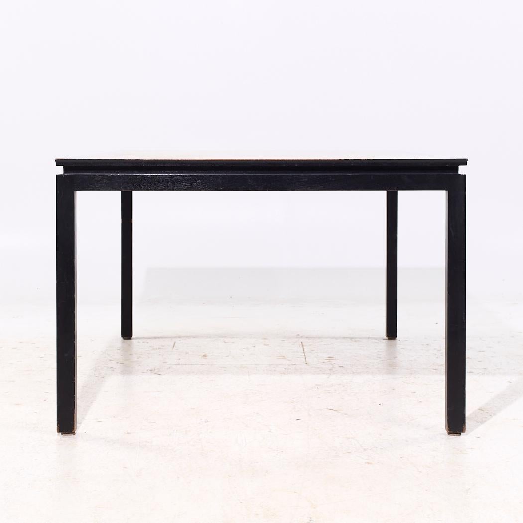 Edward Wormley for Dunbar Rosewood and Ebonized Oak Dining Table with 2 Leaves For Sale 3