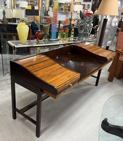 Edward Wormley for Dunbar, Rosewood and Mahogany Rolltop Desk