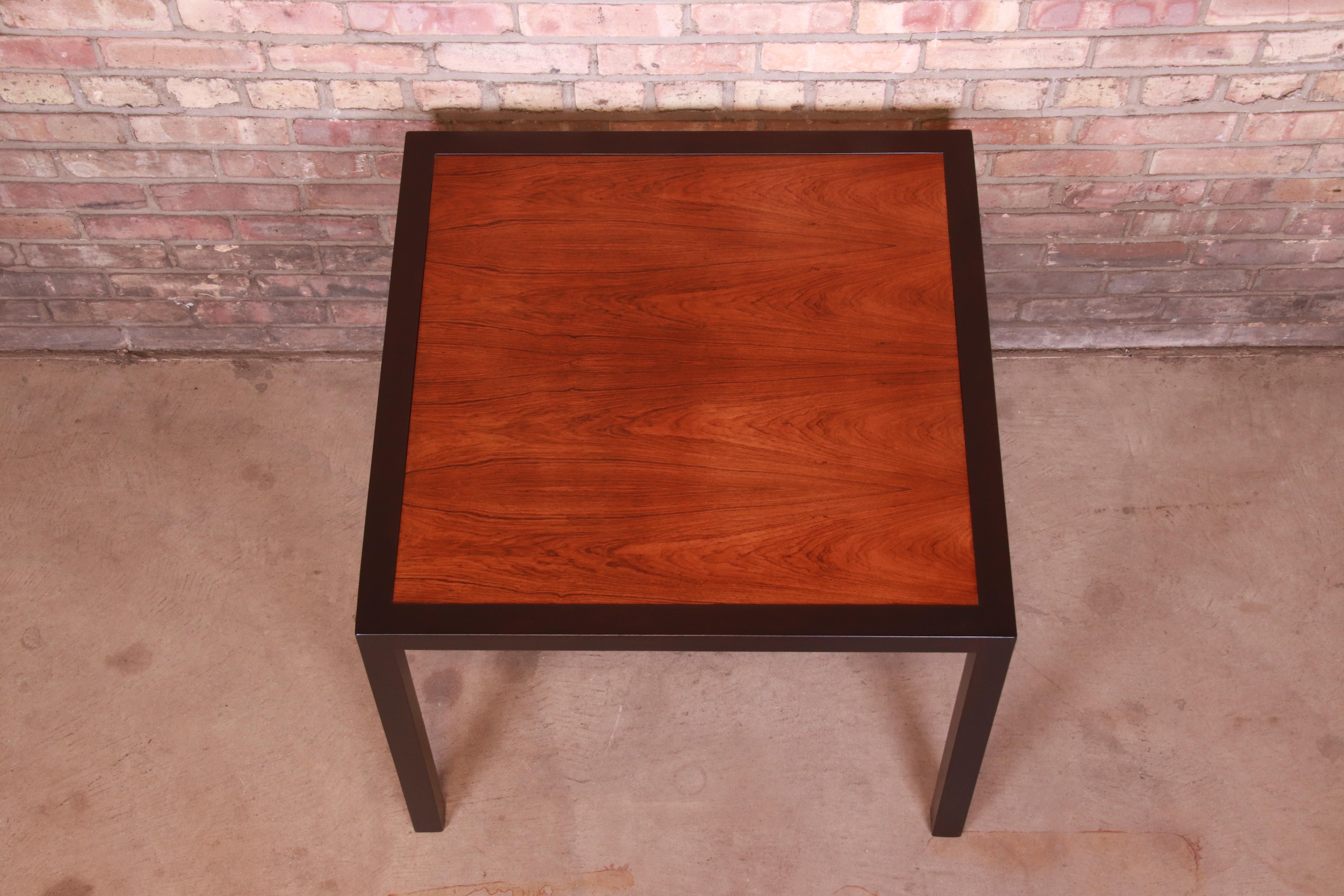 Edward Wormley for Dunbar Rosewood Cocktail Table, Newly Refinished In Good Condition For Sale In South Bend, IN