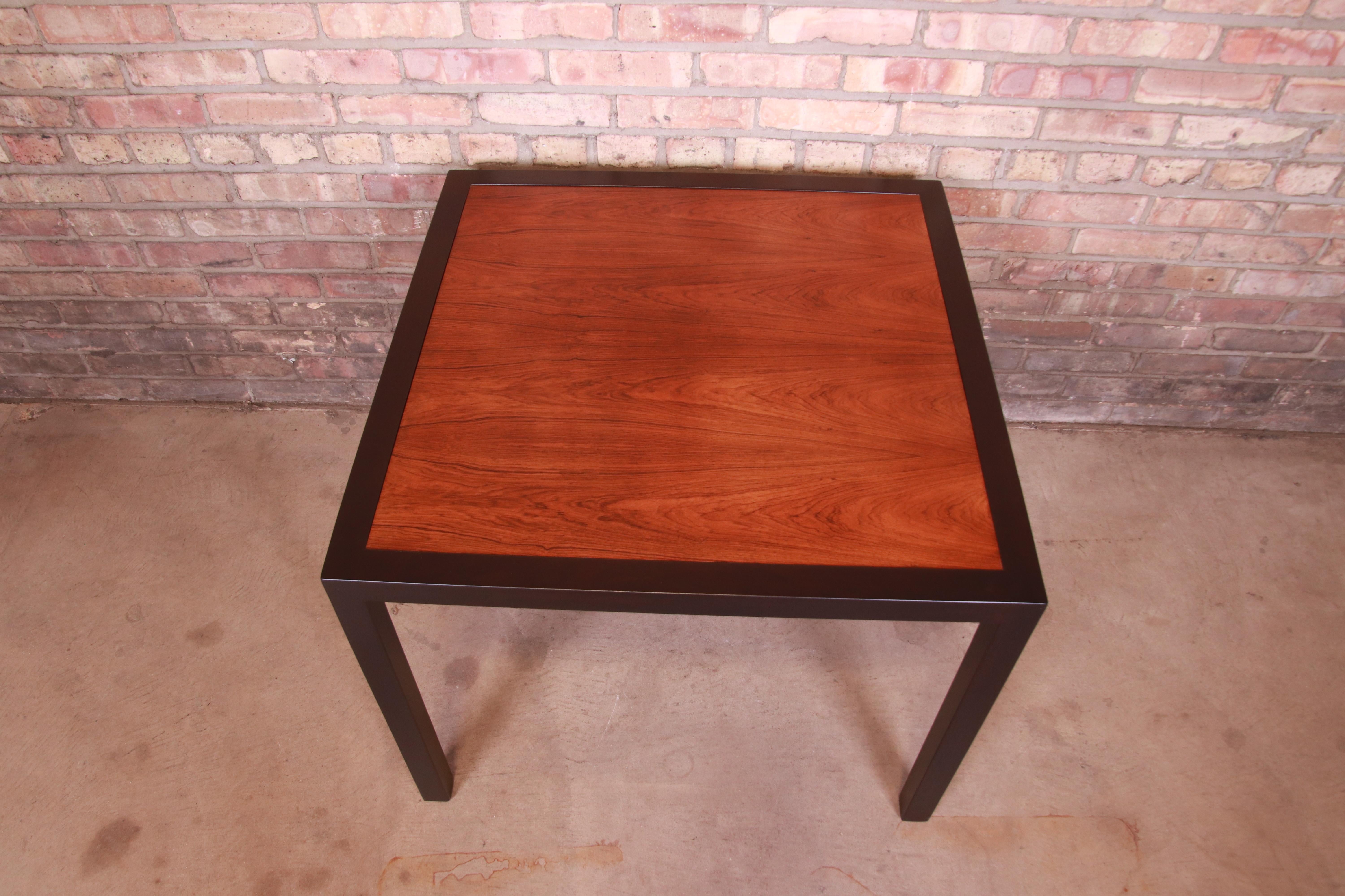 Edward Wormley for Dunbar Rosewood Cocktail Table, Newly Refinished For Sale 1