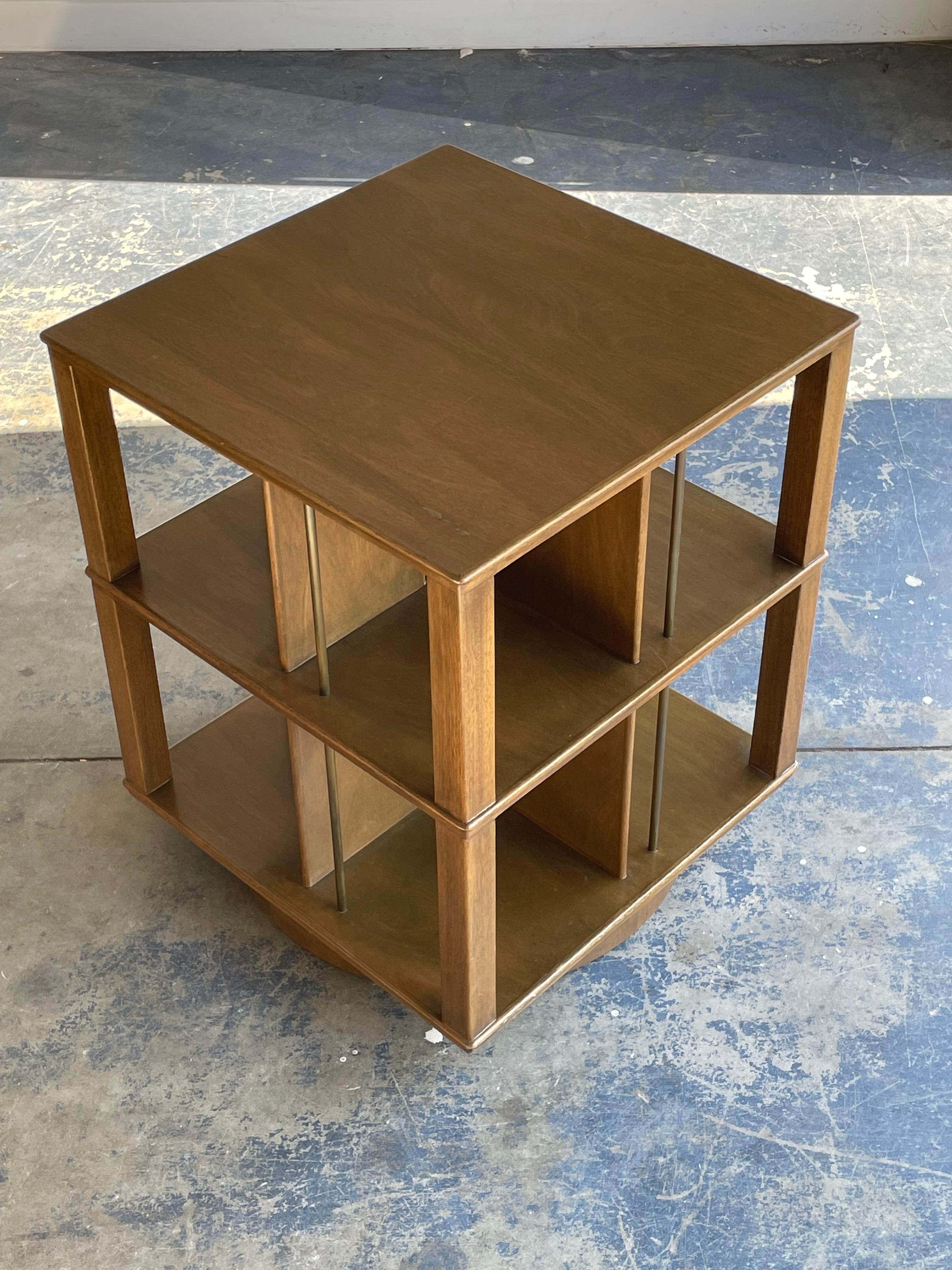 Mid-Century Modern Edward Wormley for Dunbar Rotating Bookcase Table '2/2'