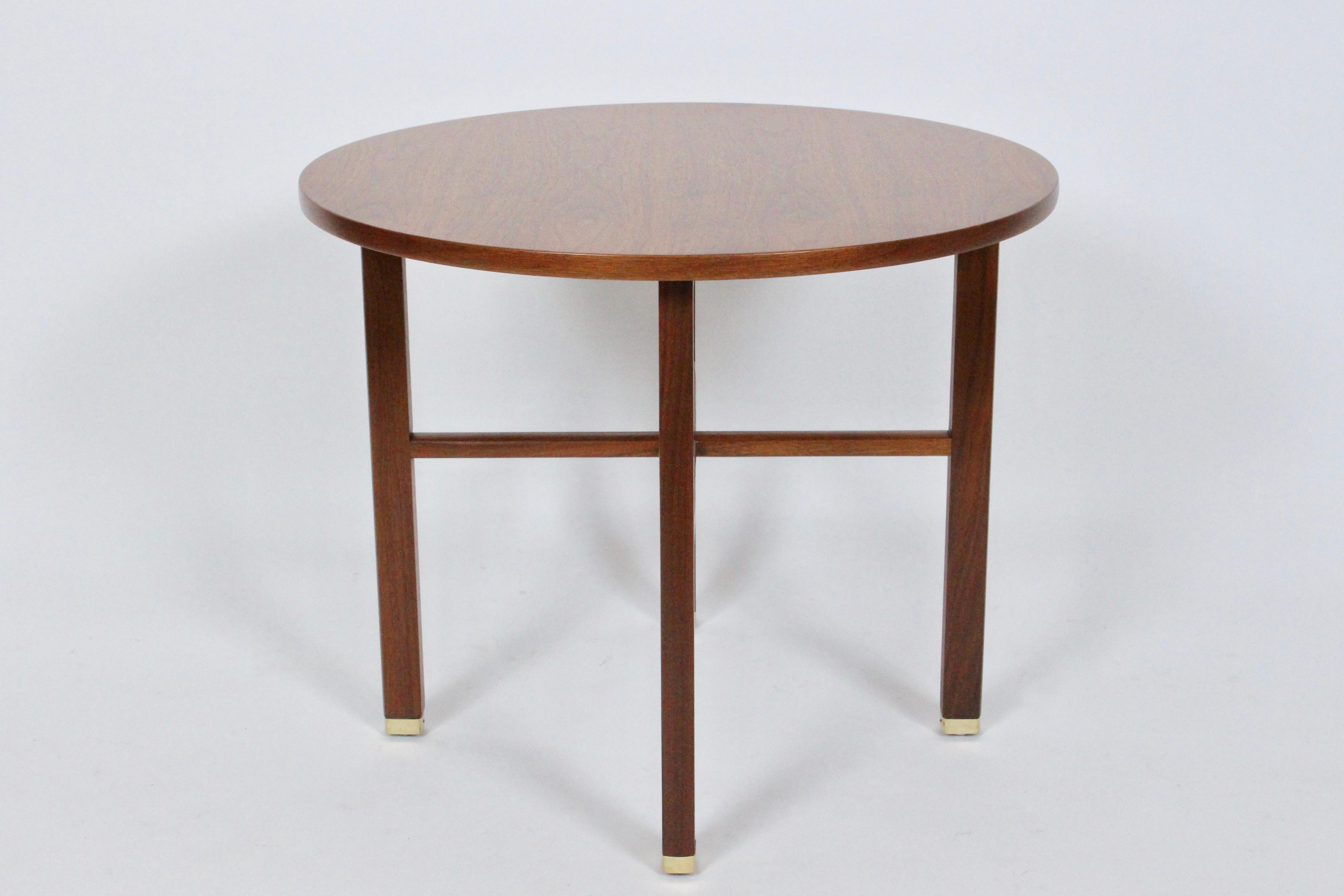 Mid-Century Modern Edward Wormley for Dunbar Round Walnut Occasional Table