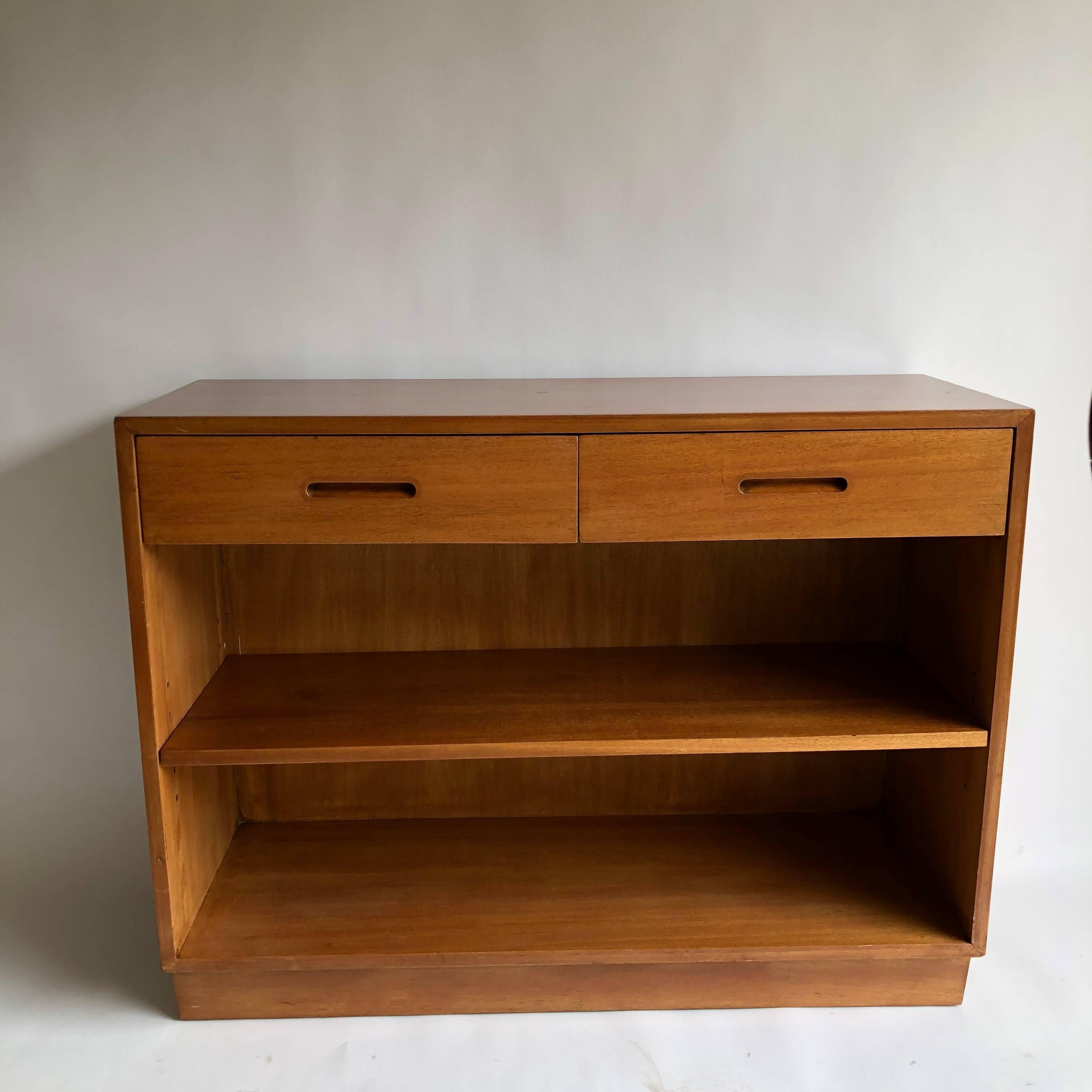 Handsome Edward Wormley for Dunbar server with two drawers and an adjustable shelf...