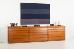 Edward Wormley per Dunbar Set di 3 comò con cassetti a leva