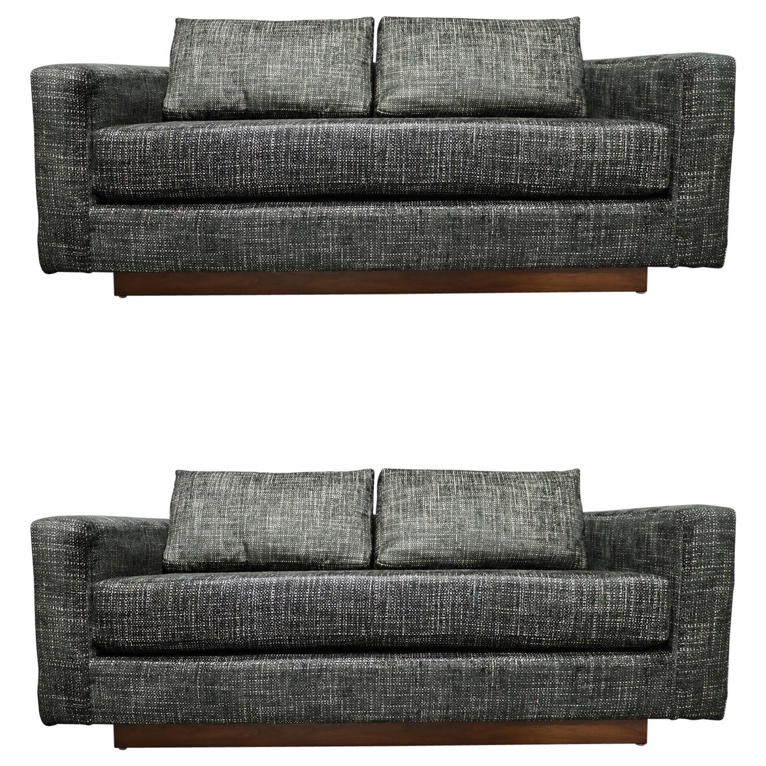 Edward Wormley for Dunbar Settees in New Upholstery For Sale