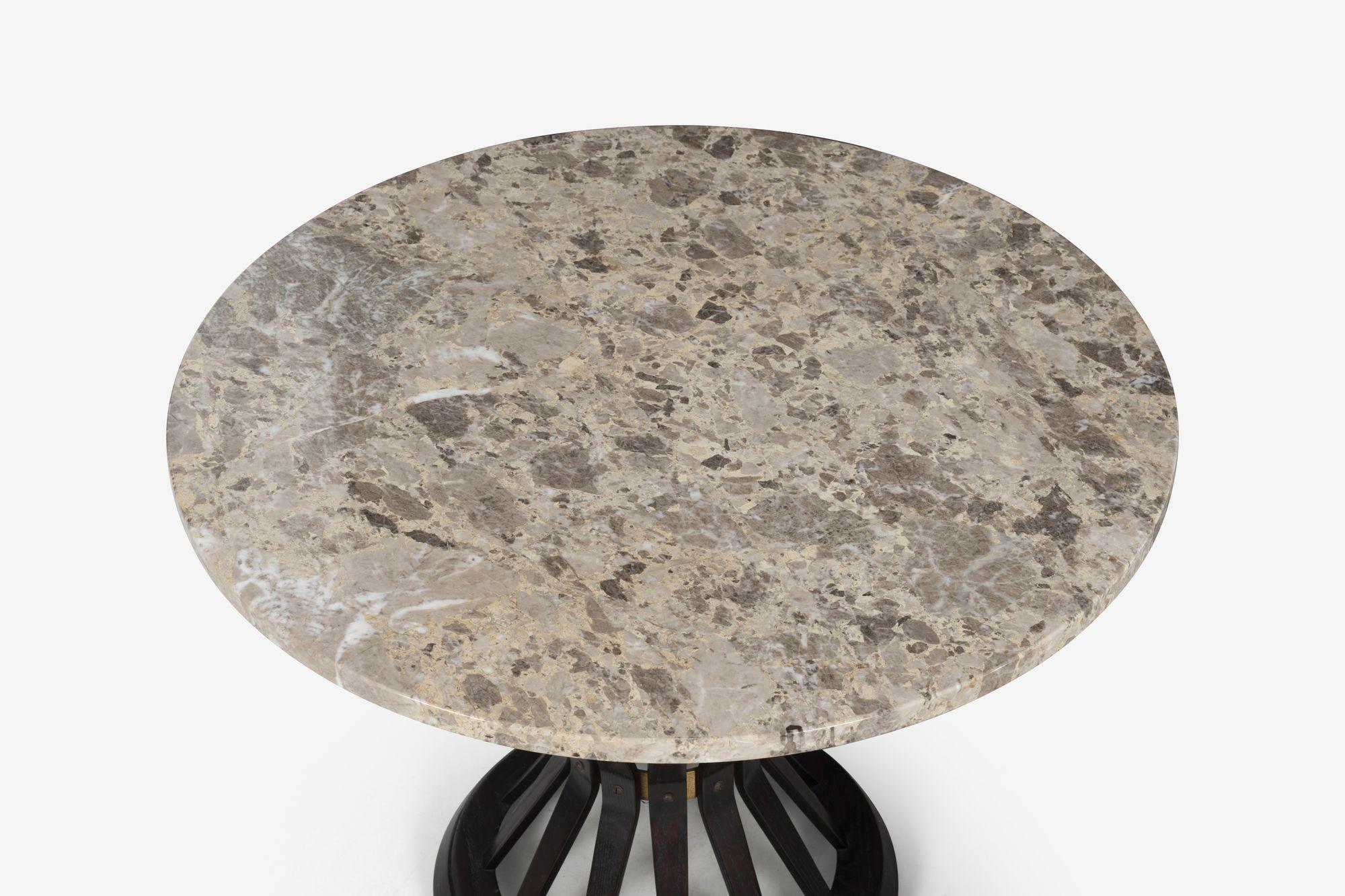 American Edward Wormley for Dunbar Sheaf of Wheat Table, Terrazzo Marble Top For Sale