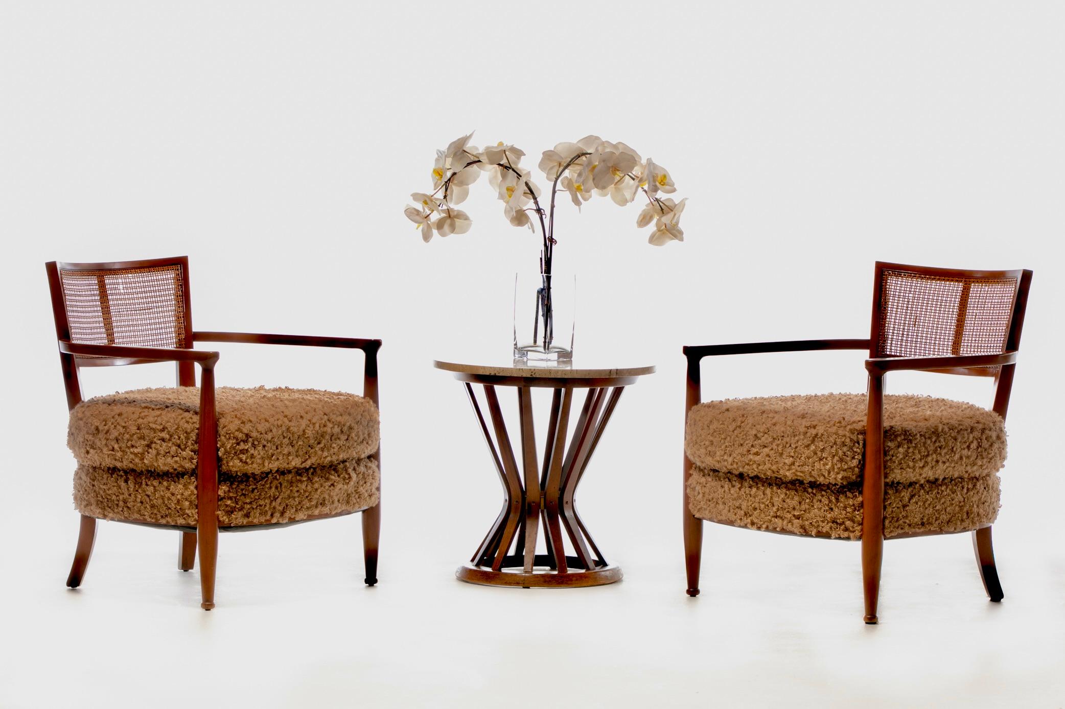 Edward Wormley for Dunbar Sheaf of Wheat Table with Travertine Top 2