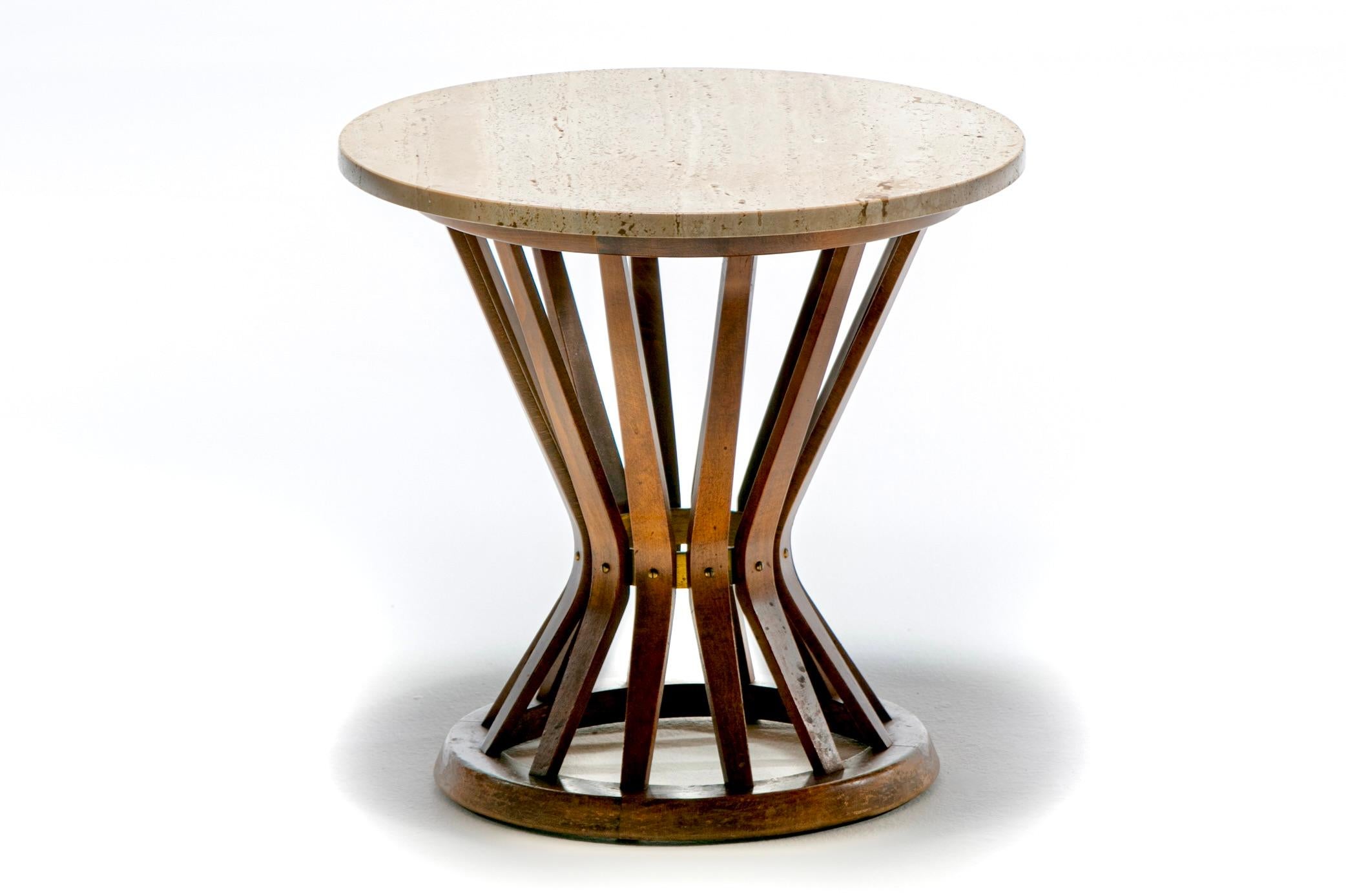 Edward Wormley for Dunbar Sheaf of Wheat Table with Travertine Top 3