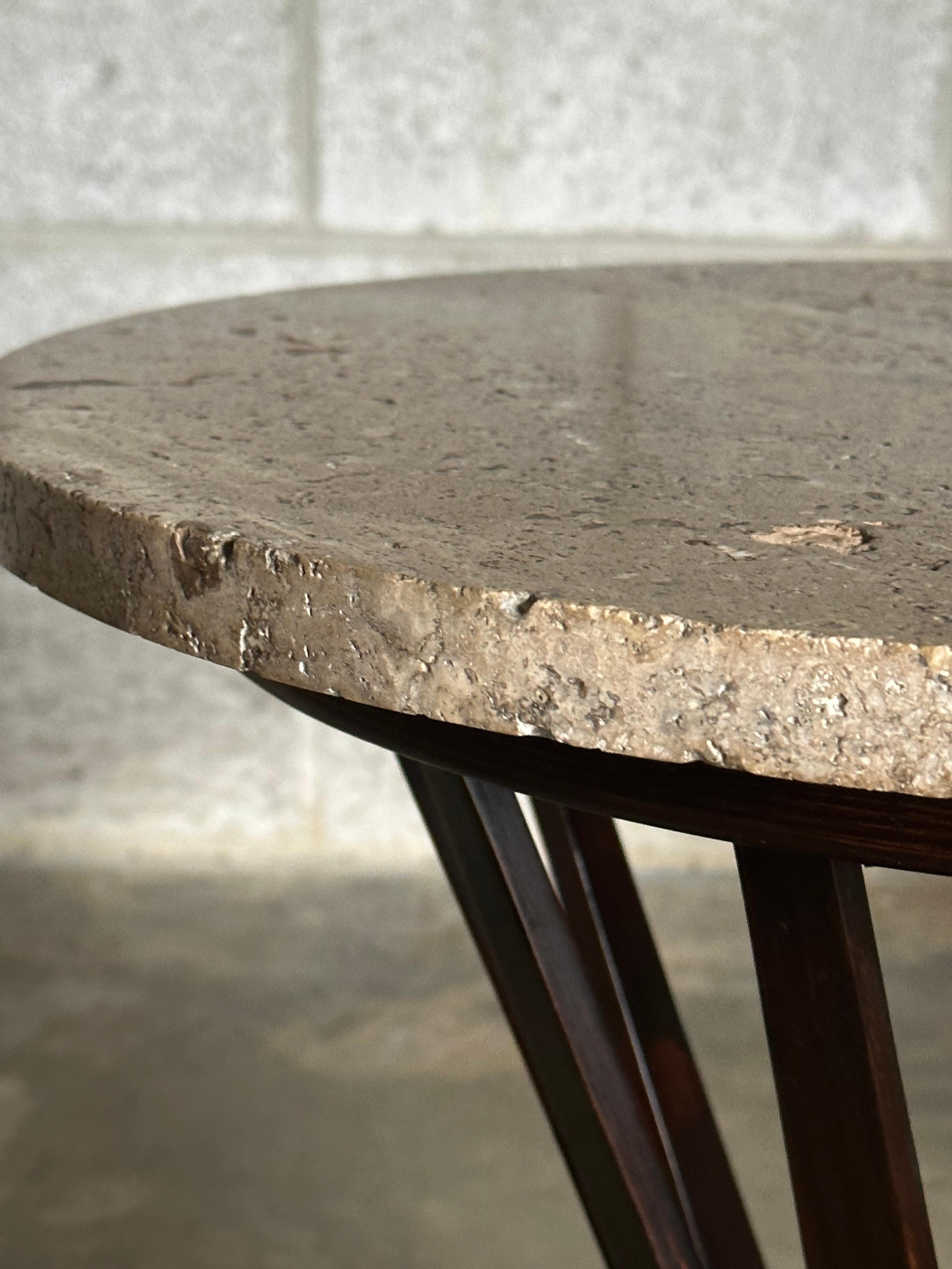 Edward Wormley for Dunbar Sheaf of Wheat Tables, Travertine and Ash For Sale 8