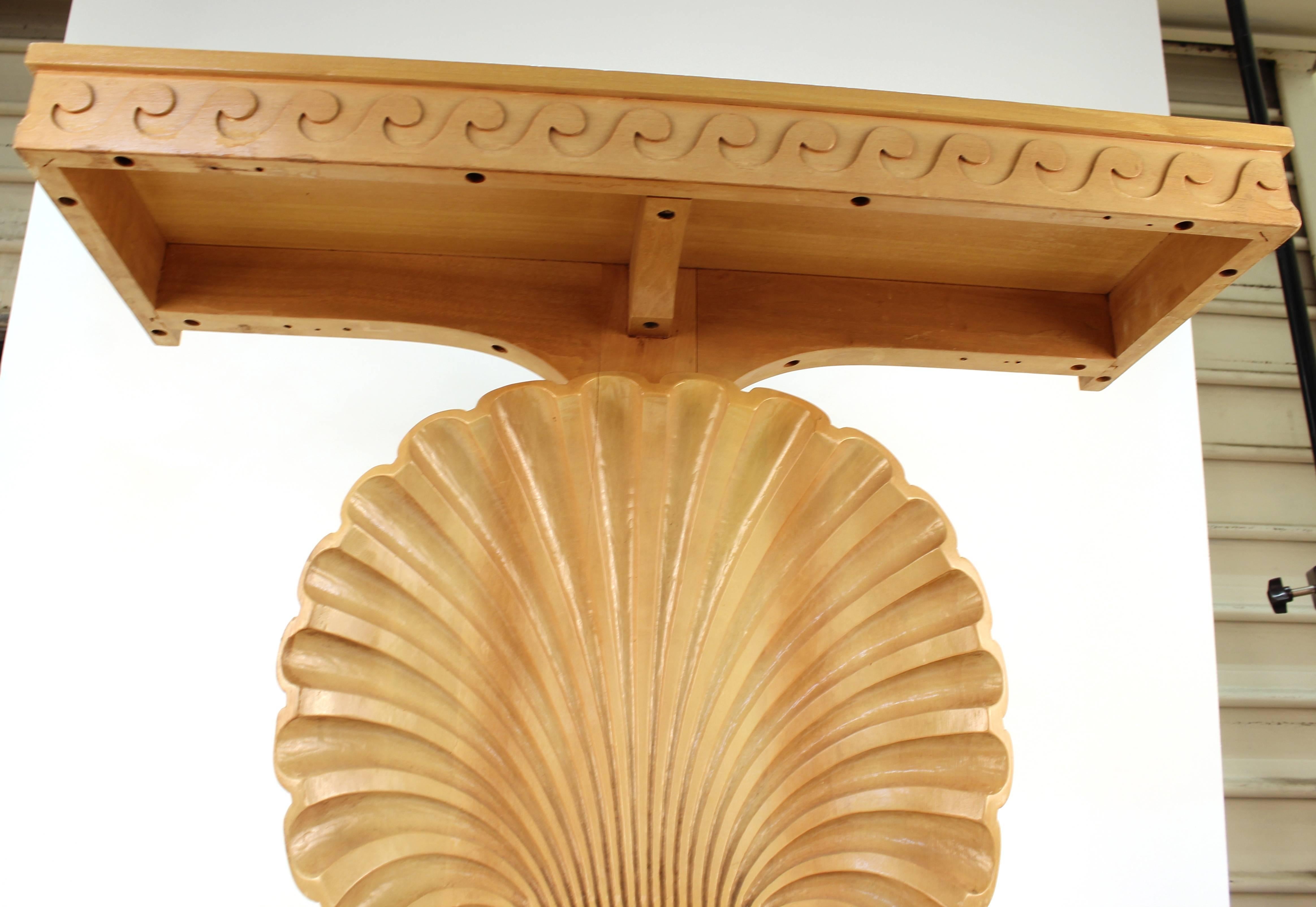 Edward Wormley for Dunbar Shell Console Table in Bleached Mahogany 2