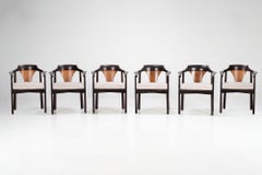Edward Wormley for Dunbar Six Dining Chairs, Model 935 "Horseshoe Chairs" 1965c.