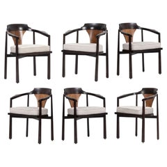 Edward Wormley for Dunbar Six Dining Chairs, Model 935 "Horseshoe Chairs" 1965c.