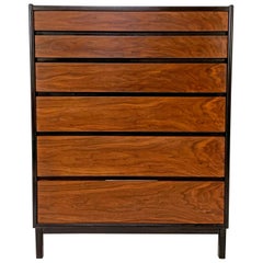 Vintage Edward Wormley for Dunbar Six-Drawer High Boy Dresser, circa 1960s