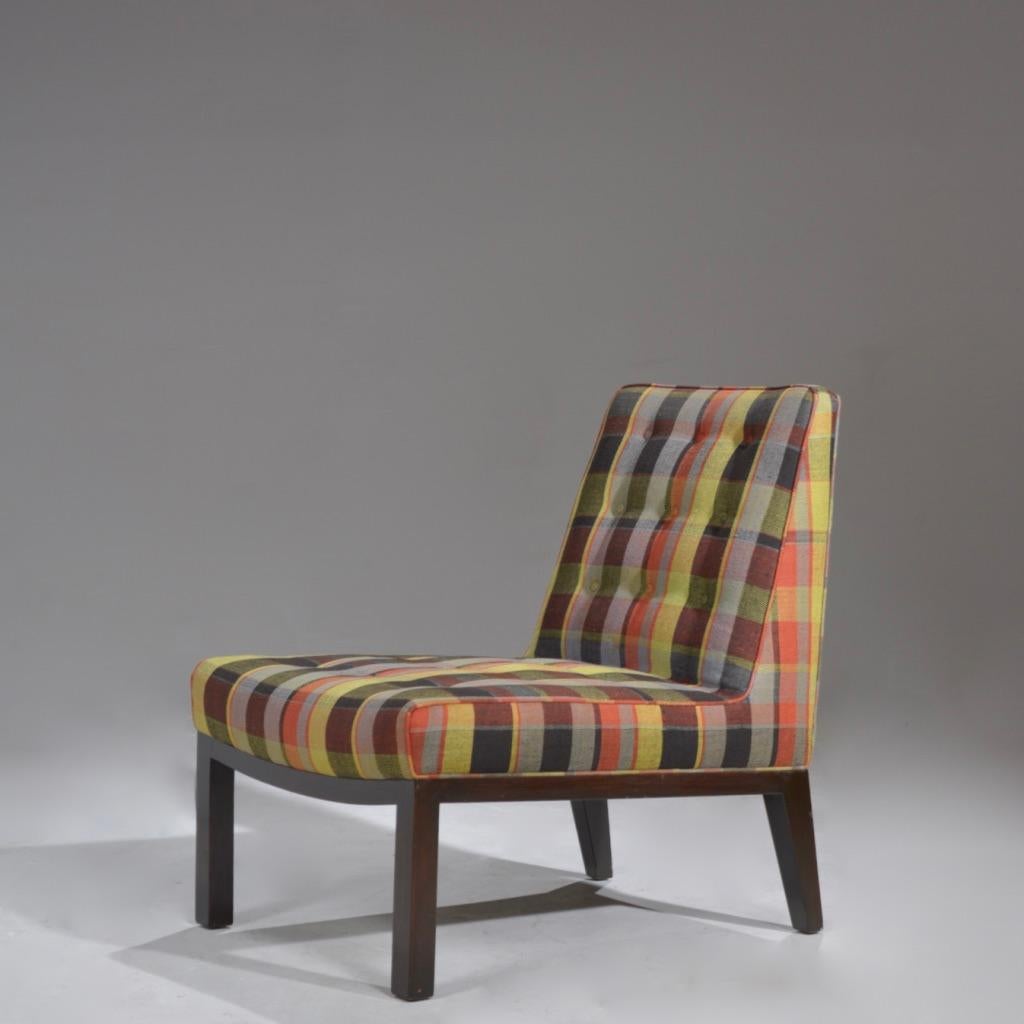 Edward Wormley für Dunbar Slipper Chair circa 1950er Jahre mit Originalpolsterung im Zustand „Gut“ im Angebot in Los Angeles, CA