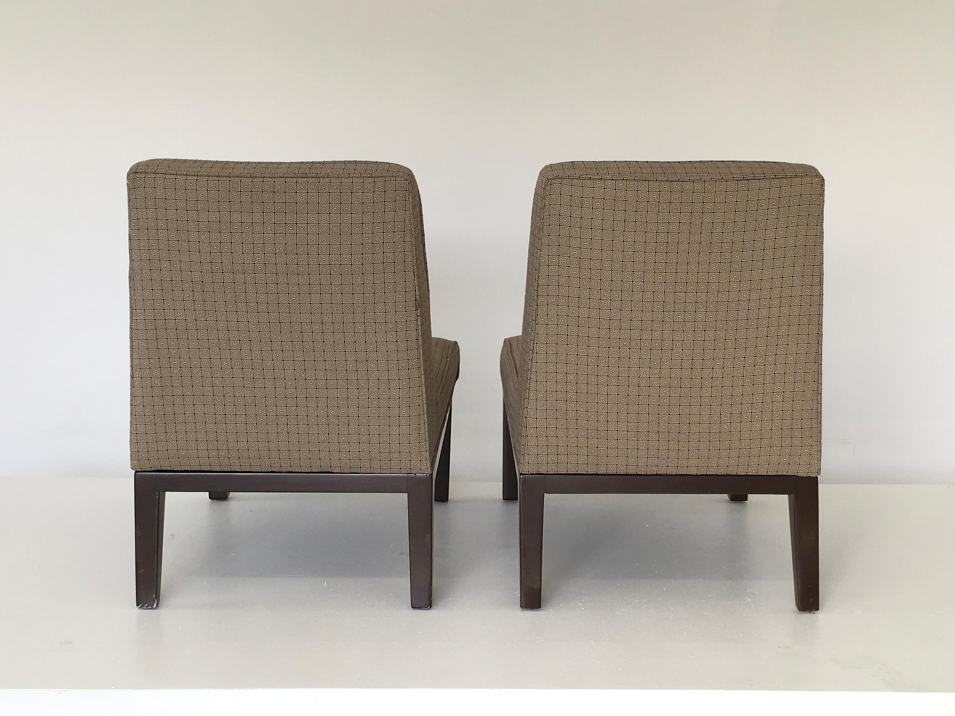 Edward Wormley for Dunbar Slipper Chairs In Good Condition For Sale In Los Angeles, CA