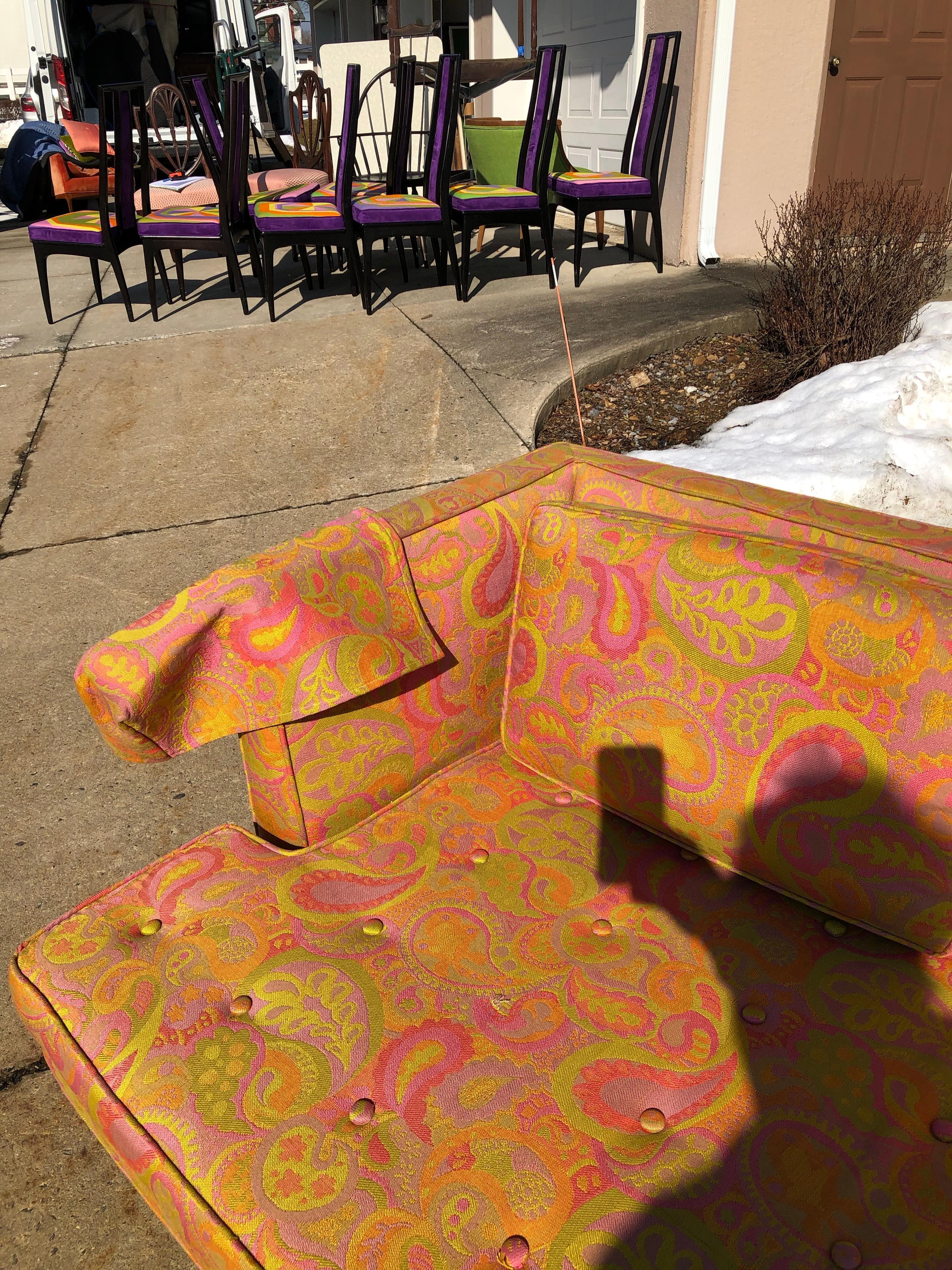 Late 20th Century Edward Wormley for Dunbar Sofa 4907 Original Pop Art Pucci Fabric