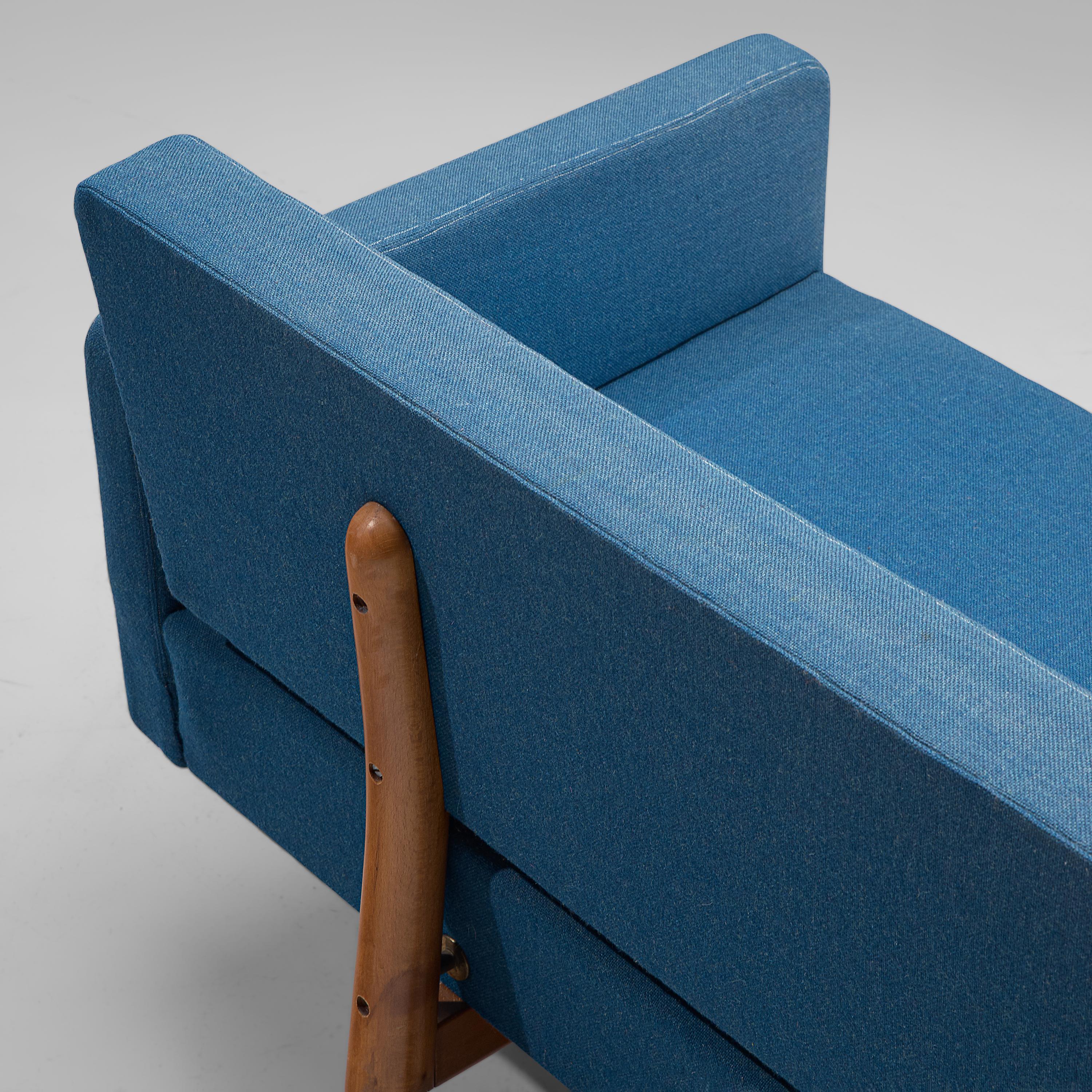 Mid-Century Modern Edward Wormley for Dunbar Sofa 5316 in Blue Fabric Upholstery