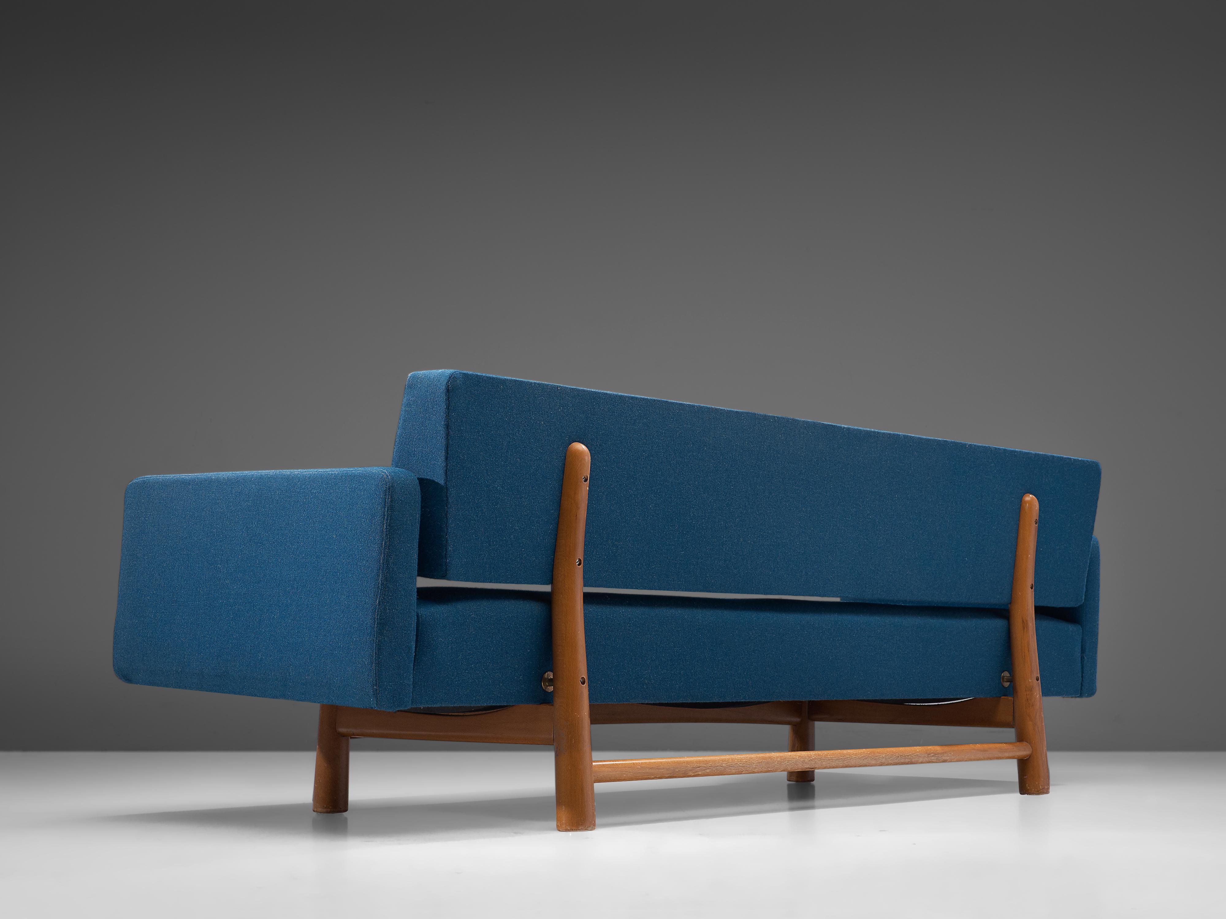 Mid-20th Century Edward Wormley for Dunbar Sofa 5316 in Blue Fabric Upholstery