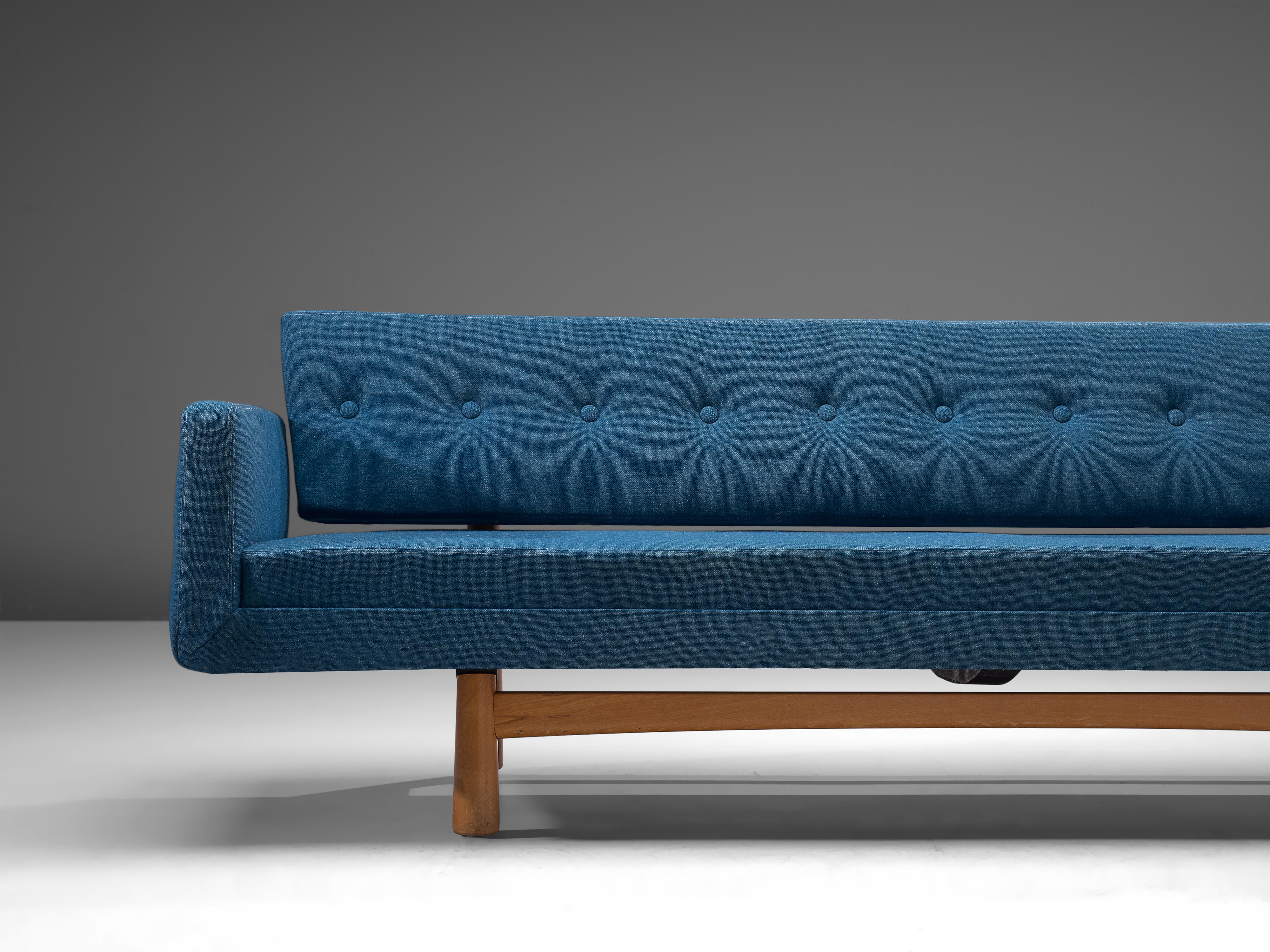 Edward Wormley for Dunbar Sofa 5316 in Blue Fabric Upholstery 1