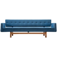 Used Edward Wormley for Dunbar Sofa 5316 in Blue Fabric Upholstery