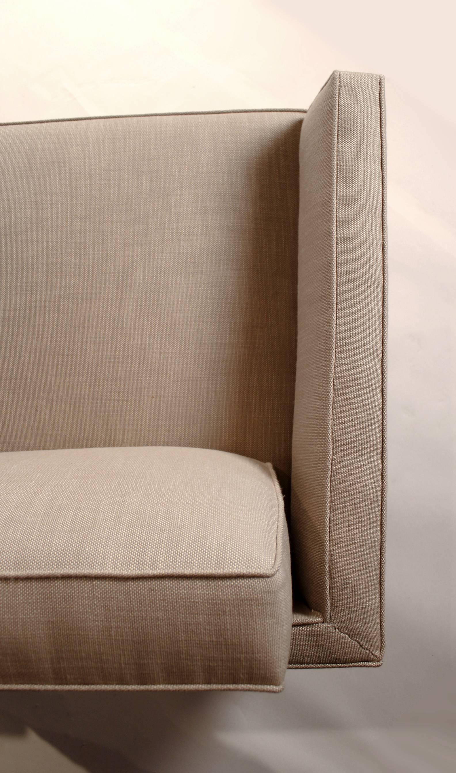 Upholstery Three Seat Sofa Designed by Michael Taylor for Baker For Sale
