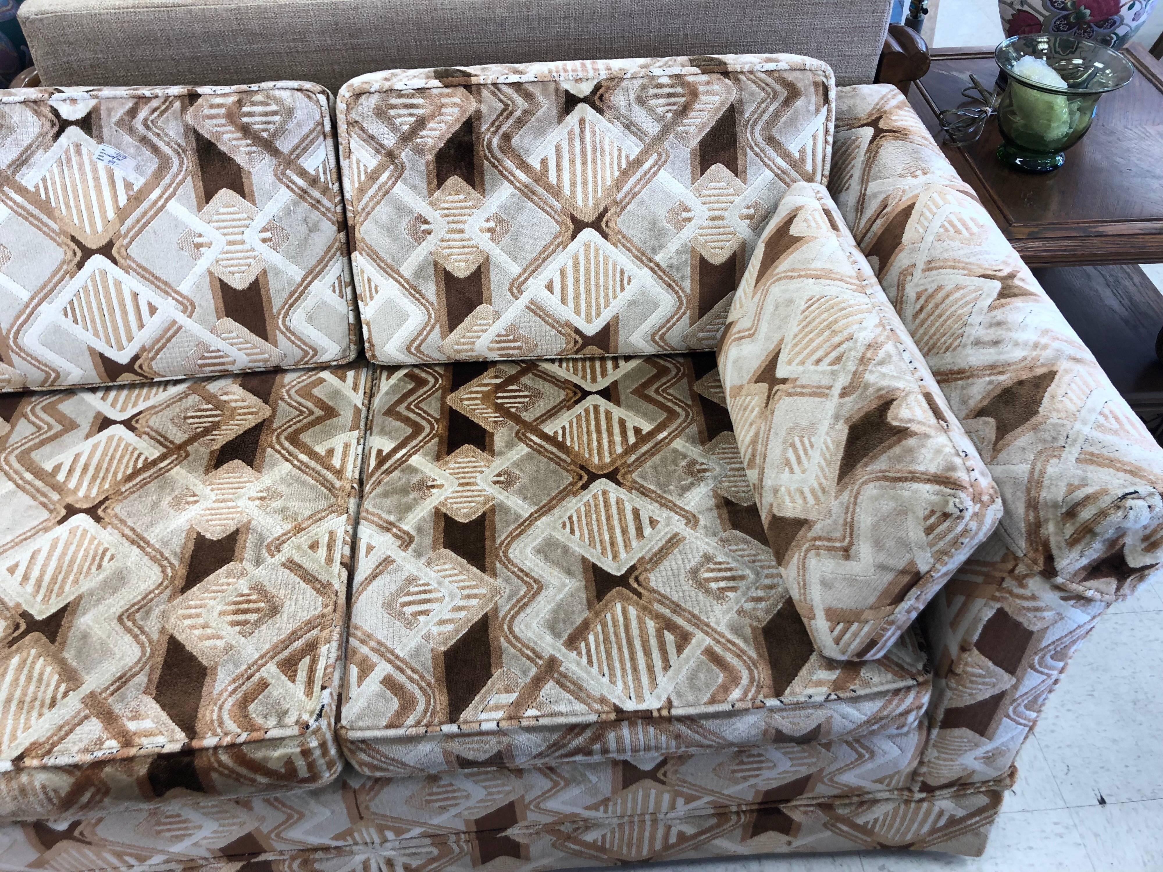 American Edward Wormley for Dunbar Sofa in Jack Lenore Larson Fabric