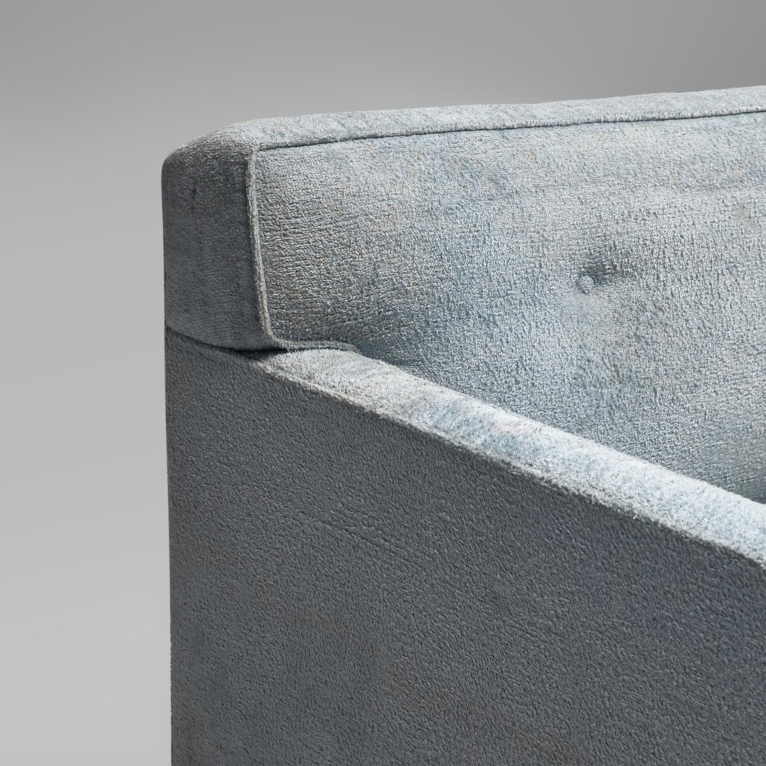 Canapé Edward Wormley pour Dunbar en tissu bleu clair en vente 2
