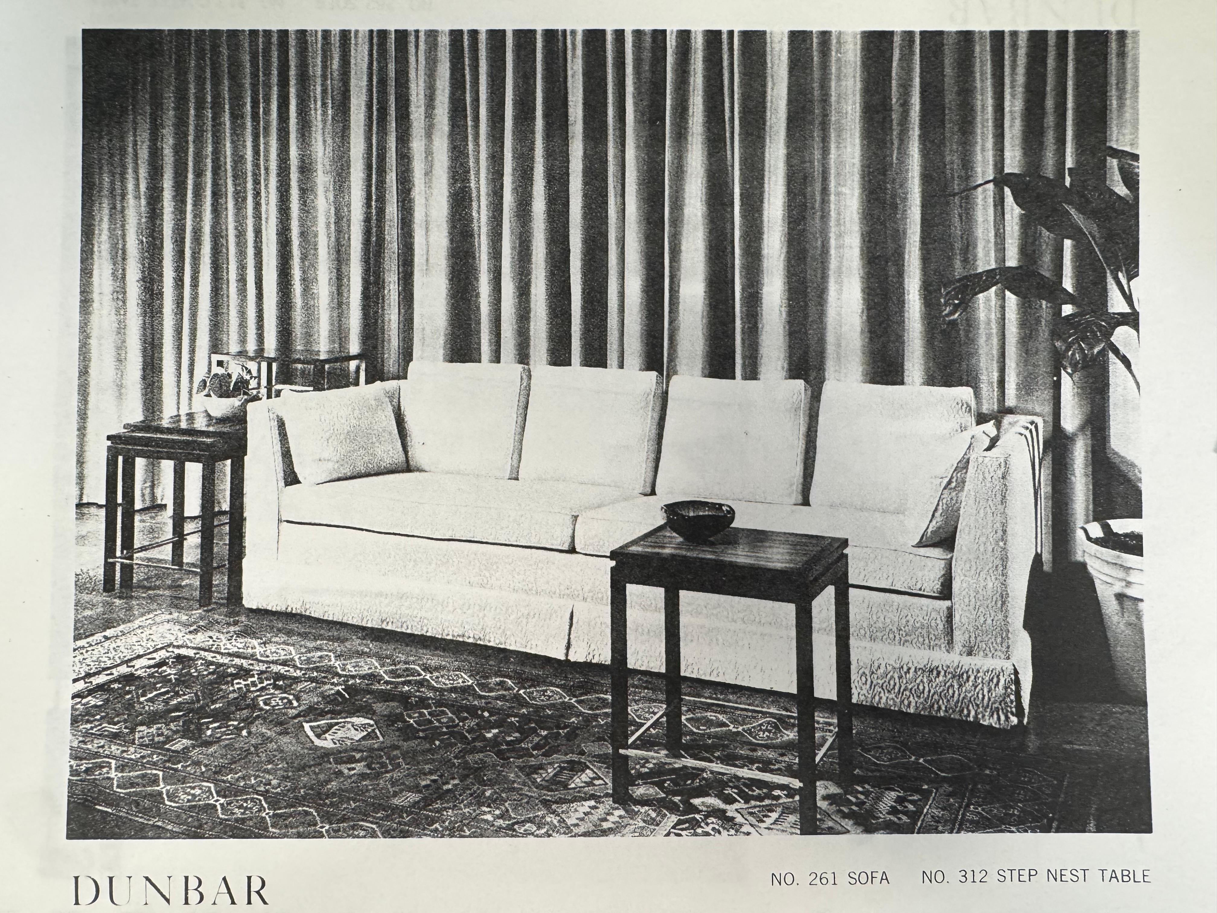 Mid-20th Century Edward Wormley for Dunbar Sofa M#261 with Original Jack Lenor Larsen Upholstery For Sale