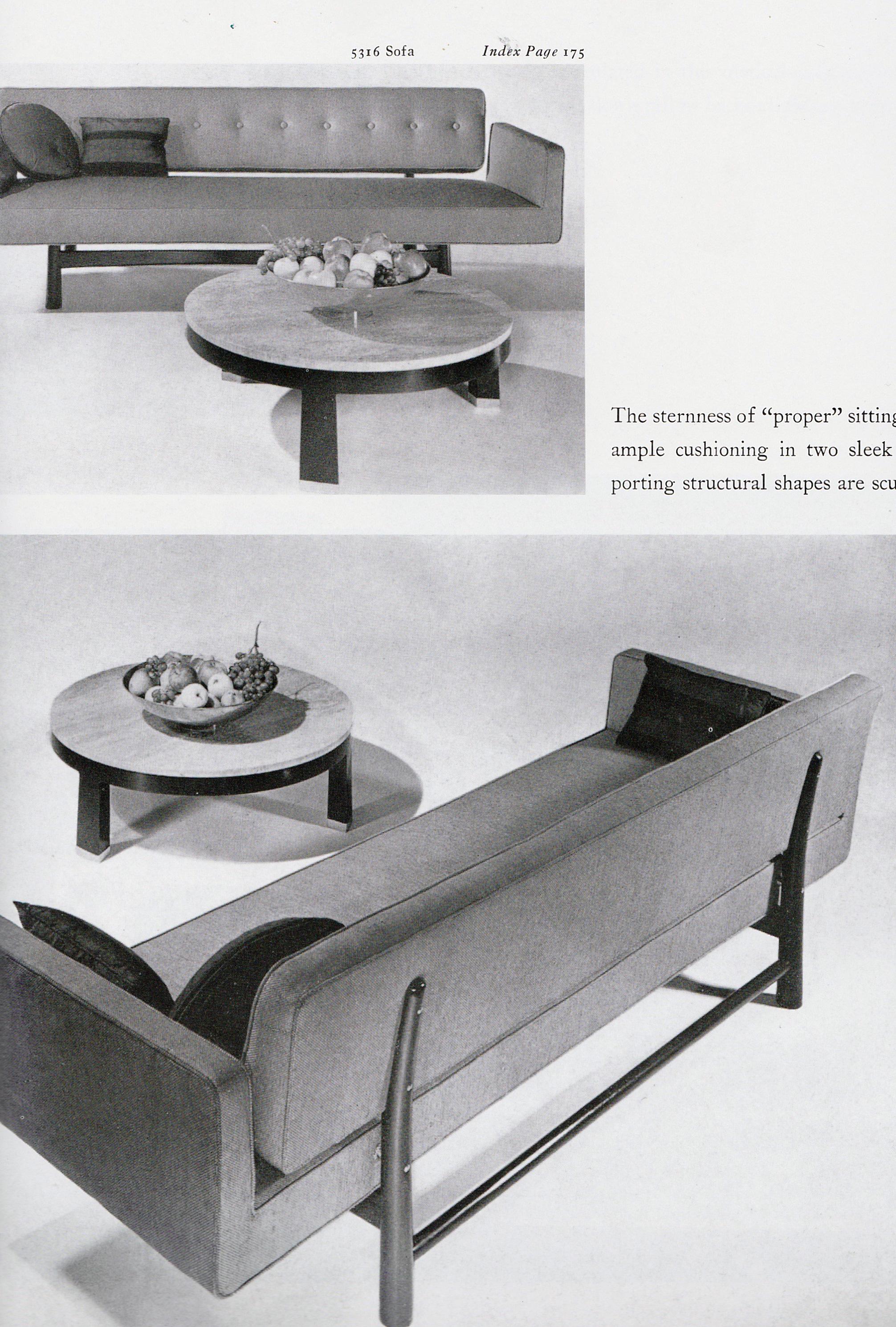 Edward Wormley for Dunbar, Sofa Model 5316 Reupholstered, circa 1950 4