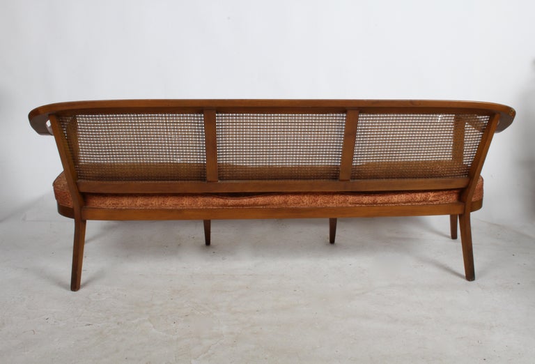 Edward Wormley For Dunbar Style Cane Bentwood Bench Or Sofa For