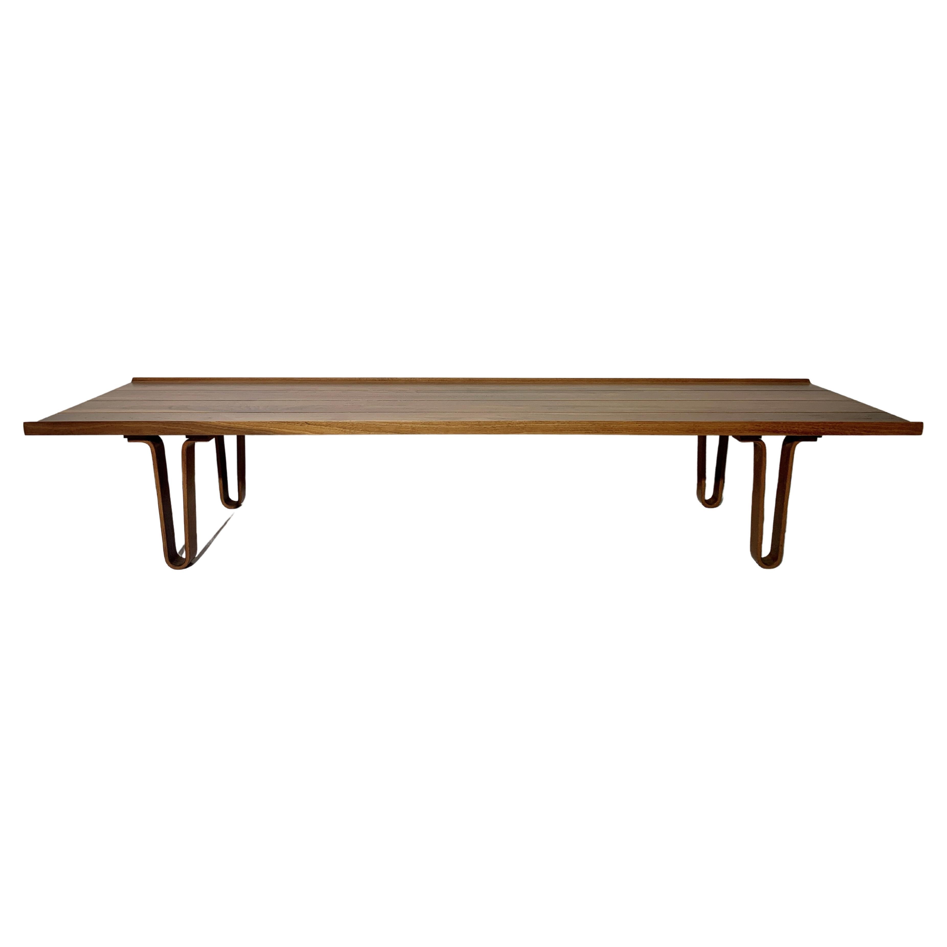 Edward Wormley for Dunbar Style "Long John" Bench, Coffee Table, 1950s For Sale