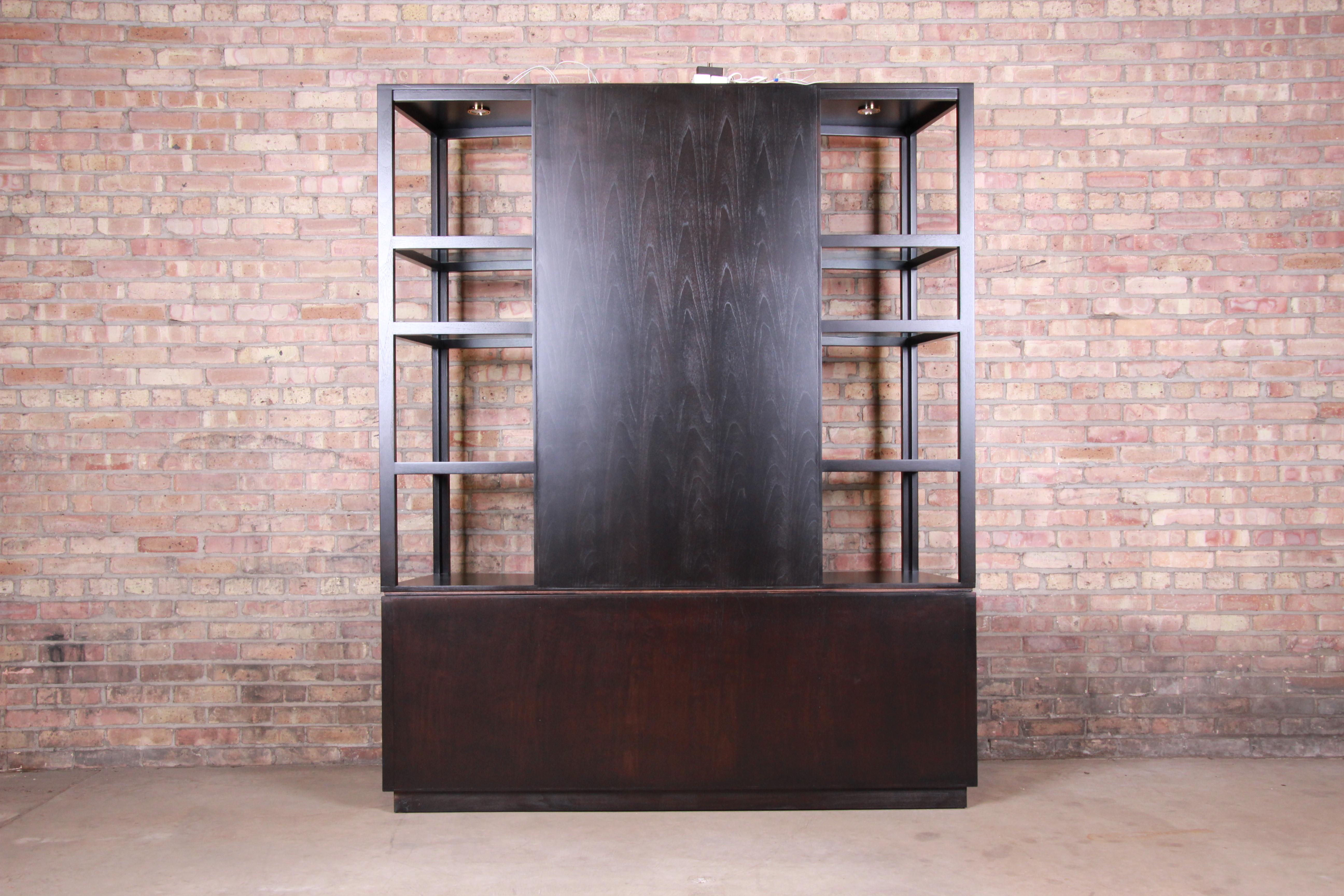 Edward Wormley for Dunbar Superstructure Wall Unit or Bar Cabinet, Restored 9