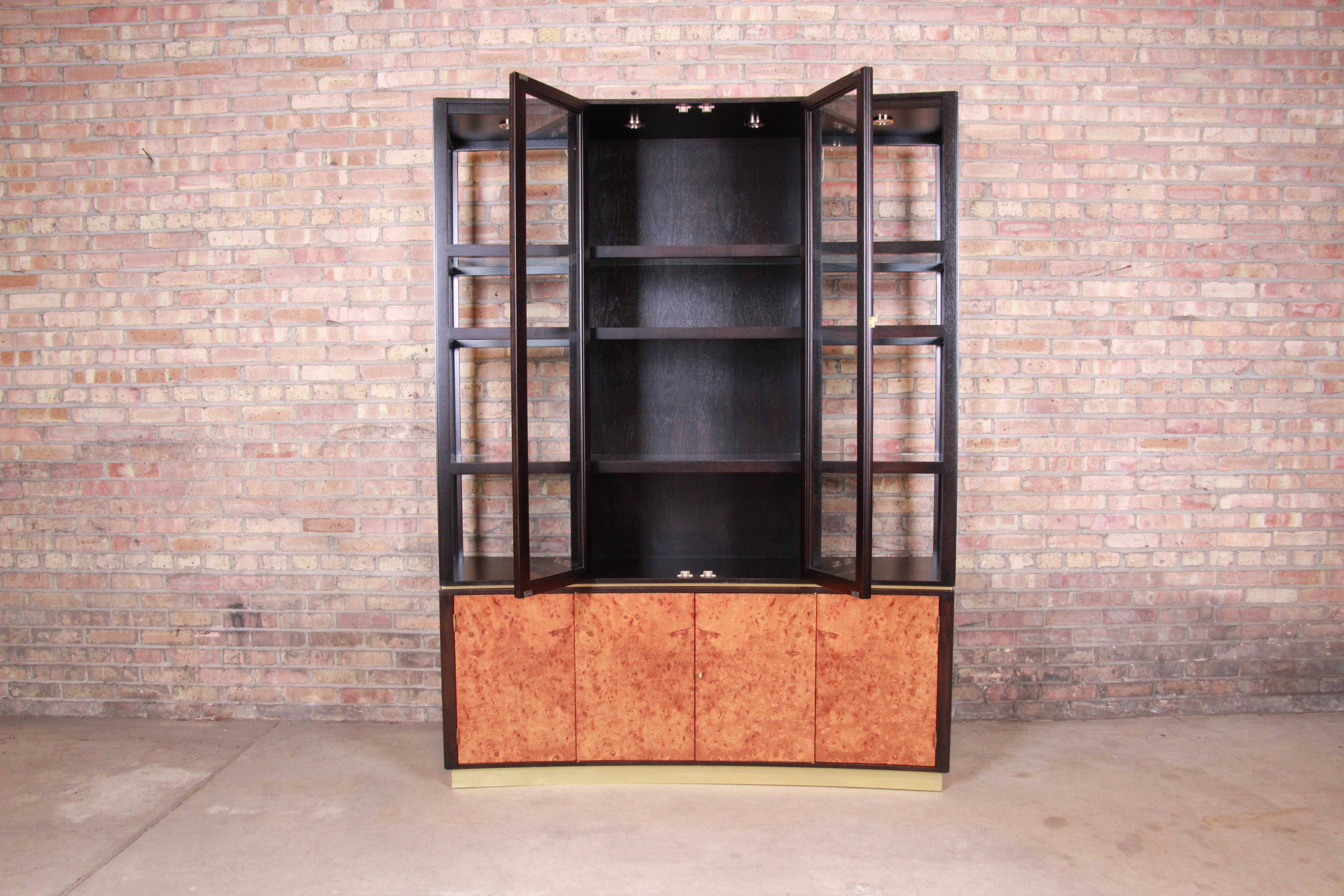 Mid-20th Century Edward Wormley for Dunbar Superstructure Wall Unit or Bar Cabinet, Restored